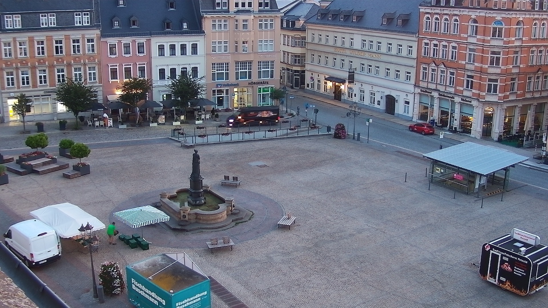 Archiv Foto Webcam Blick auf den Marktplatz Annaberg-Buchholz im Erzgebirge