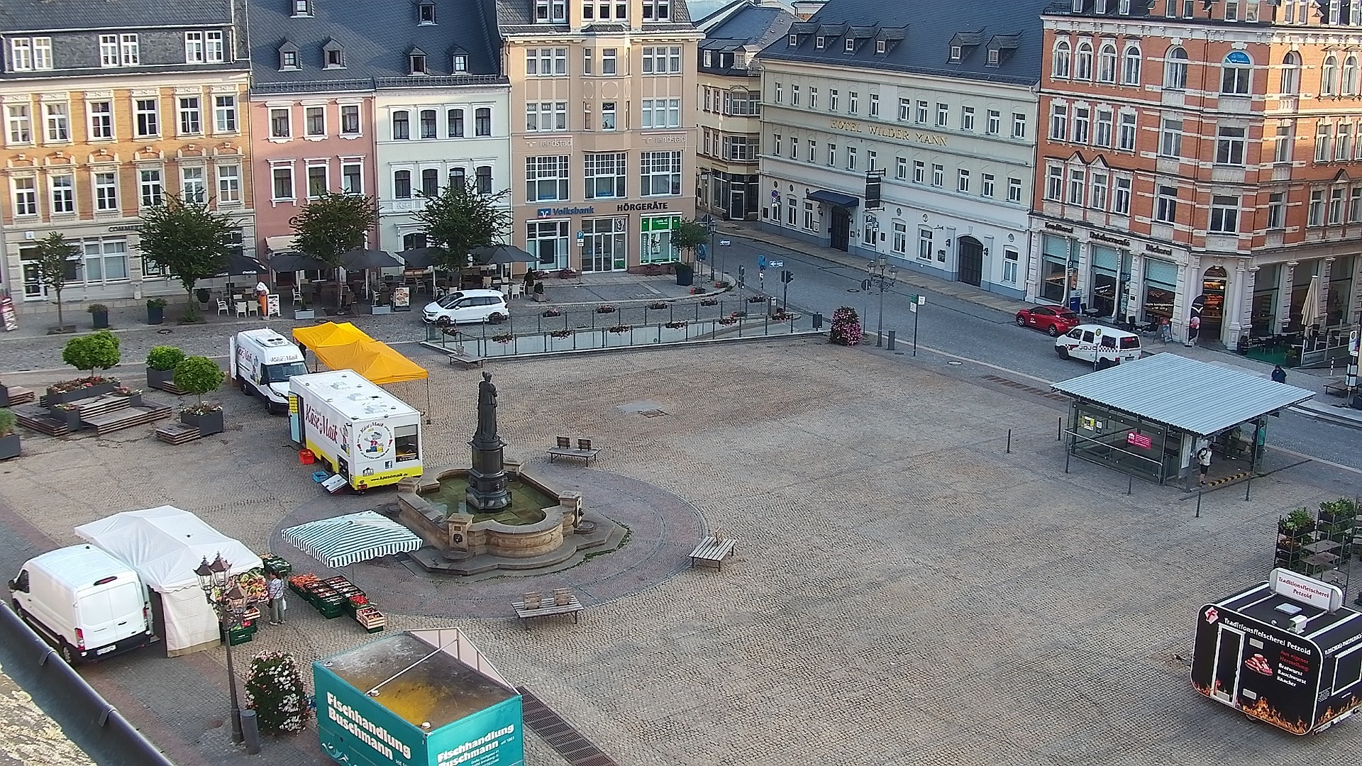 Archiv Foto Webcam Blick auf den Marktplatz Annaberg-Buchholz im Erzgebirge