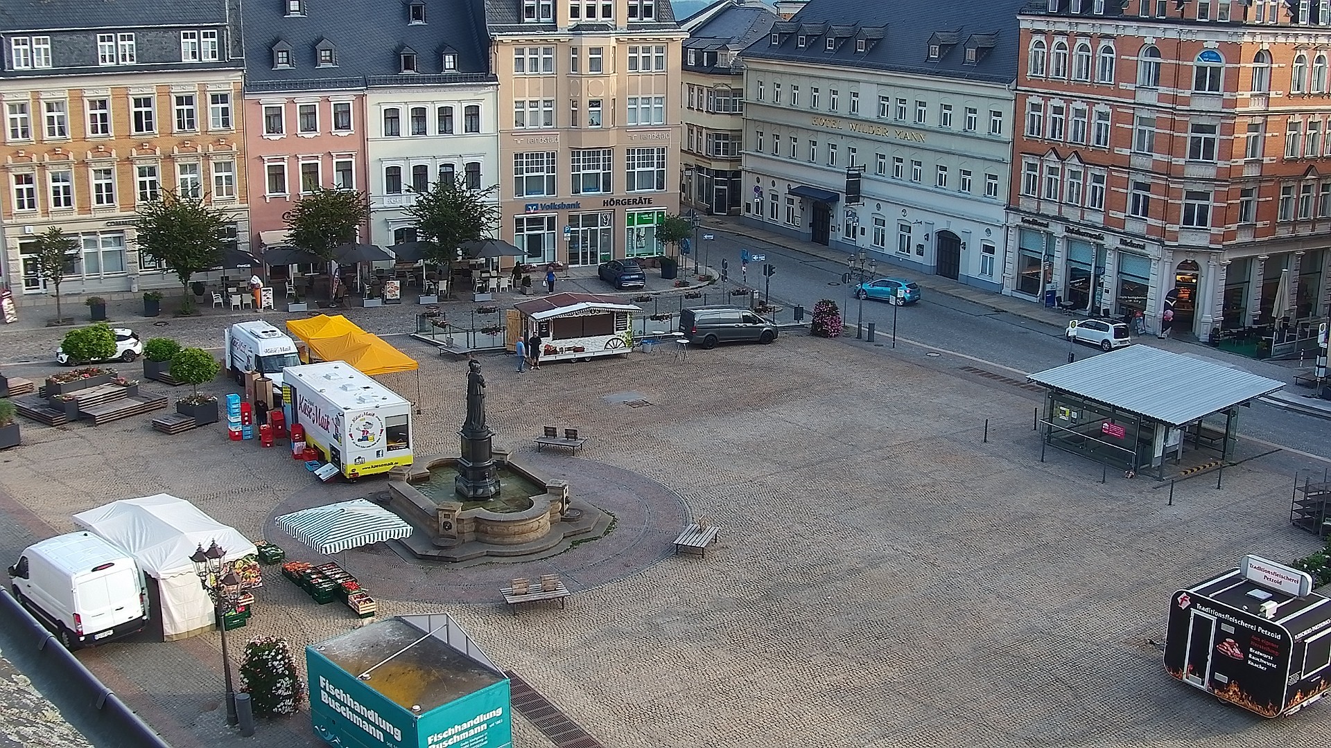 Archiv Foto Webcam Blick auf den Marktplatz Annaberg-Buchholz im Erzgebirge