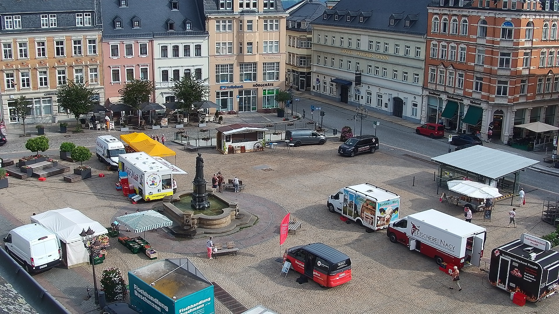 Archiv Foto Webcam Blick auf den Marktplatz Annaberg-Buchholz im Erzgebirge