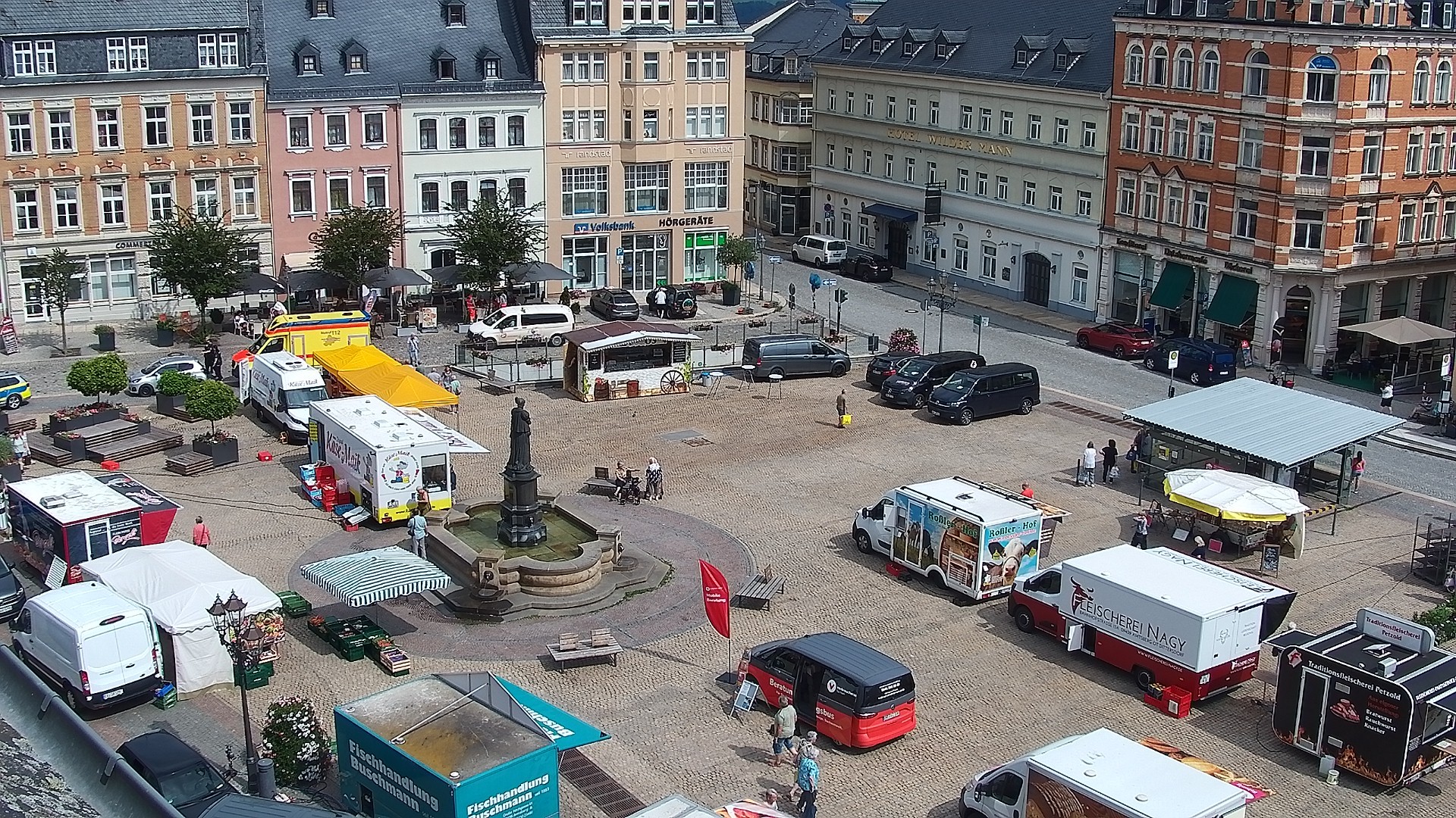 Archiv Foto Webcam Blick auf den Marktplatz Annaberg-Buchholz im Erzgebirge