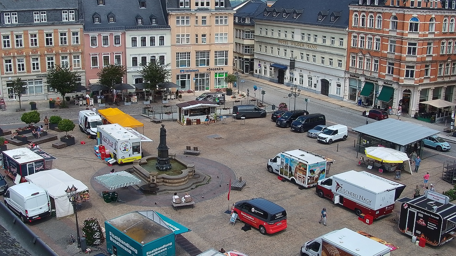 Archiv Foto Webcam Blick auf den Marktplatz Annaberg-Buchholz im Erzgebirge
