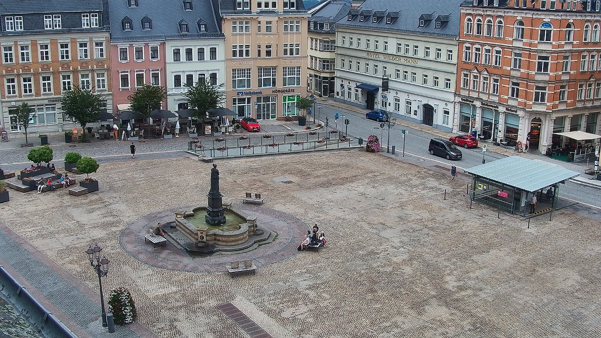 Archived image Webcam Market Square of Annaberg-Buchholz