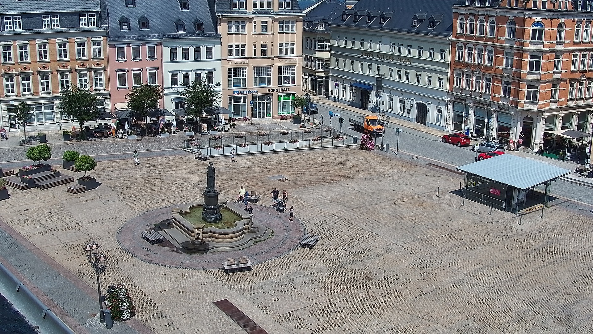 Archived image Webcam Market Square of Annaberg-Buchholz