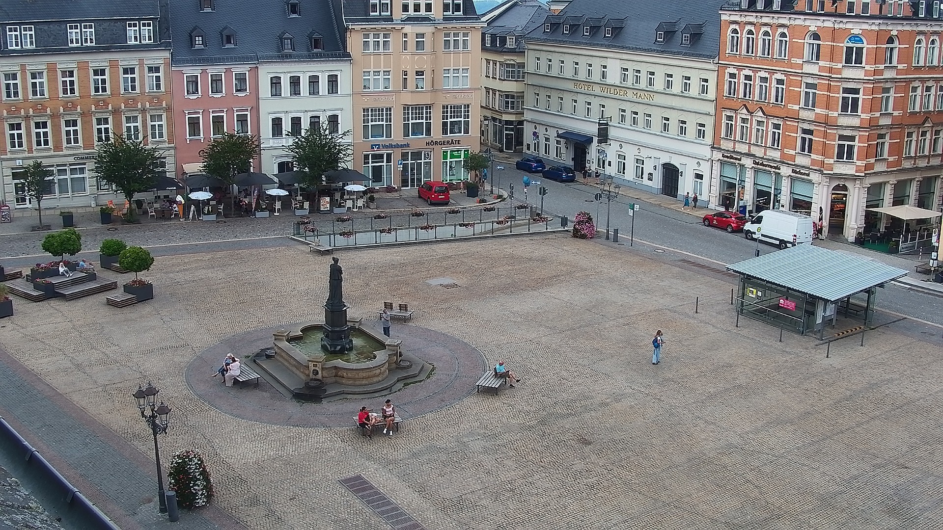 Archived image Webcam Market Square of Annaberg-Buchholz