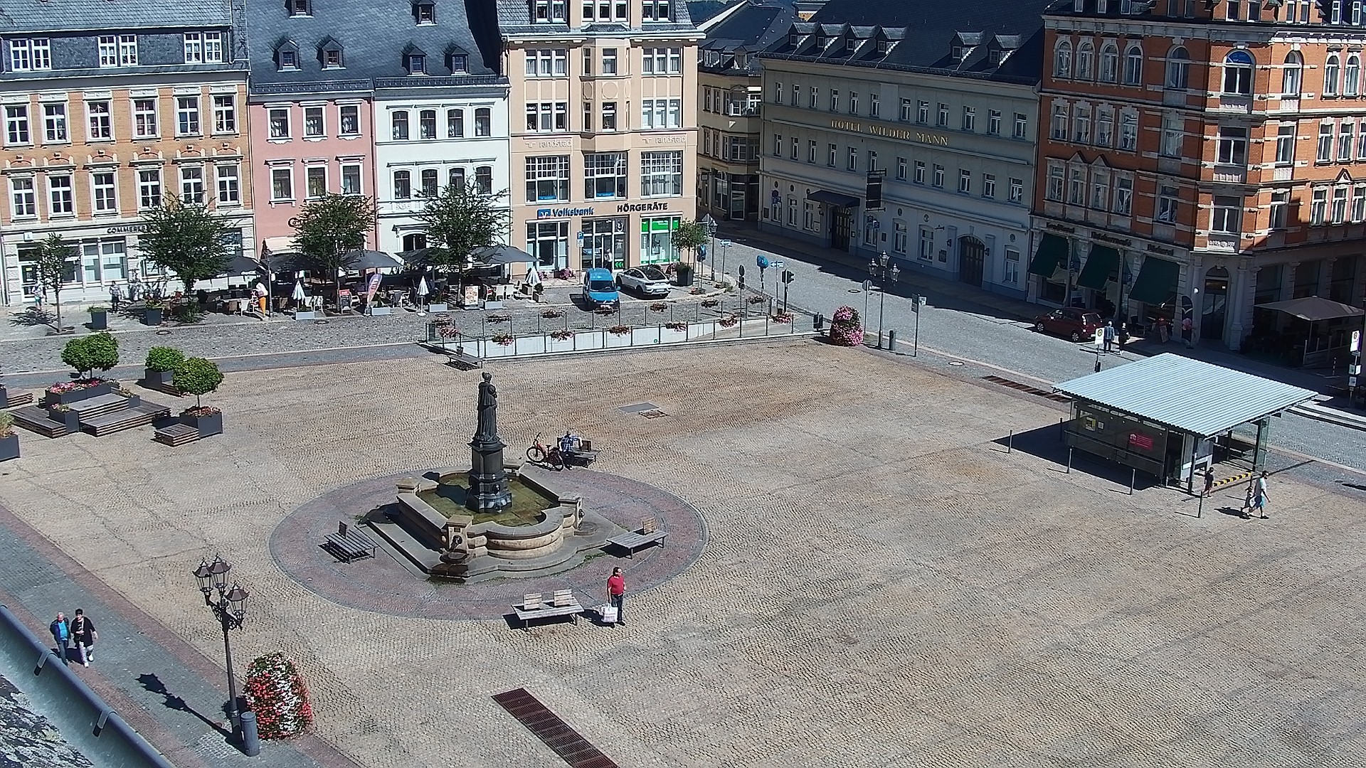 Archiv Foto Webcam Blick auf den Marktplatz Annaberg-Buchholz im Erzgebirge