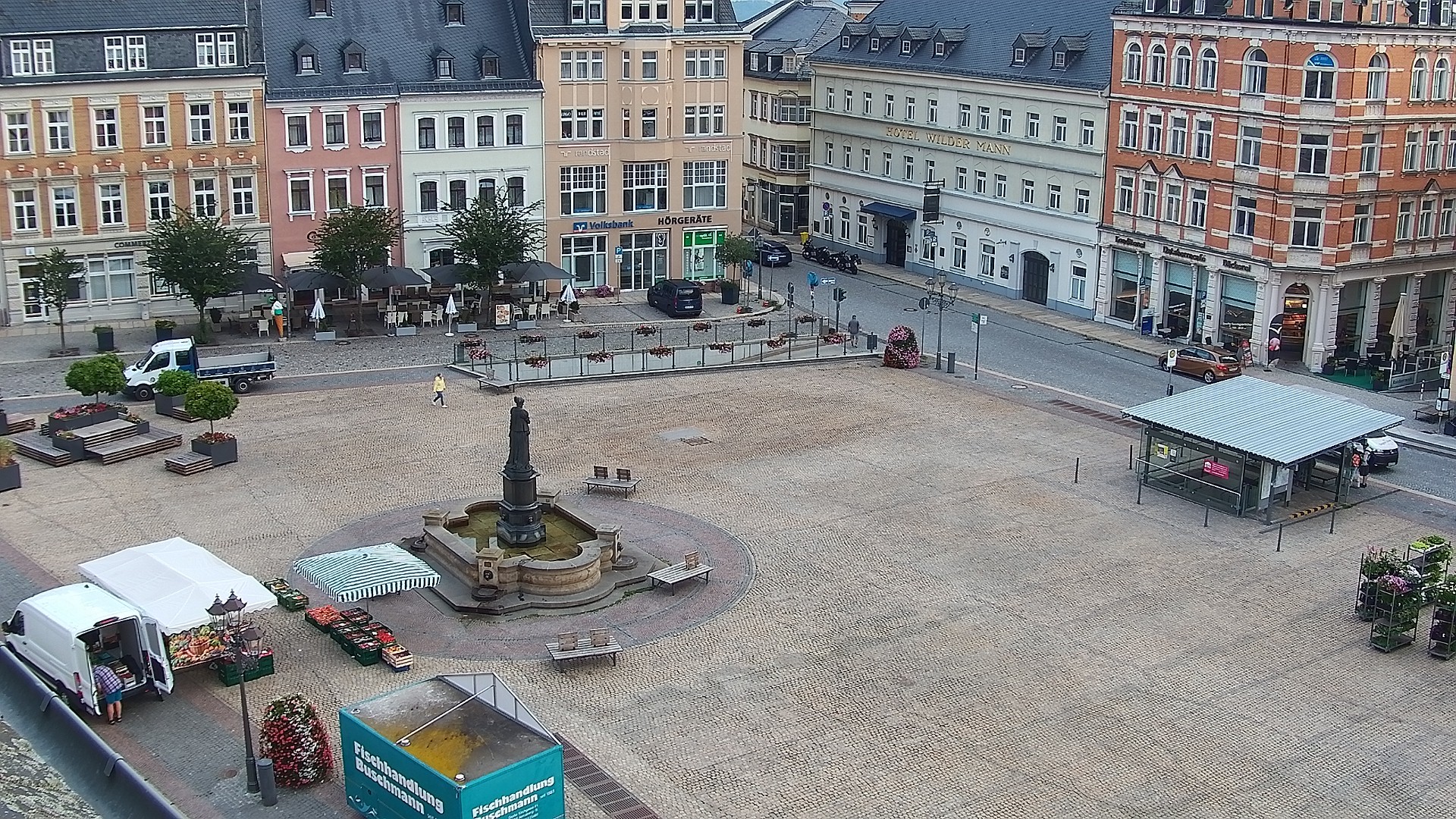 Archived image Webcam Market Square of Annaberg-Buchholz