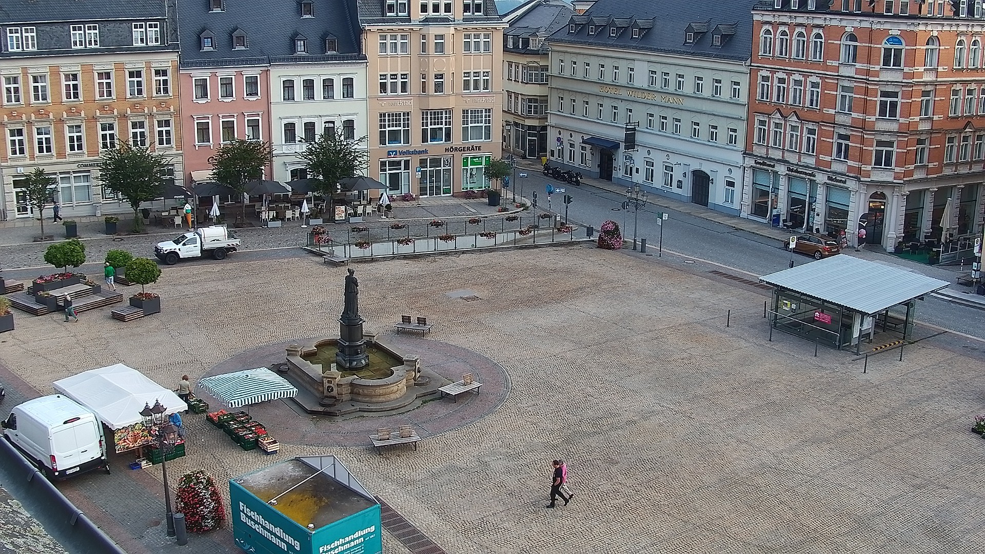 Archived image Webcam Market Square of Annaberg-Buchholz