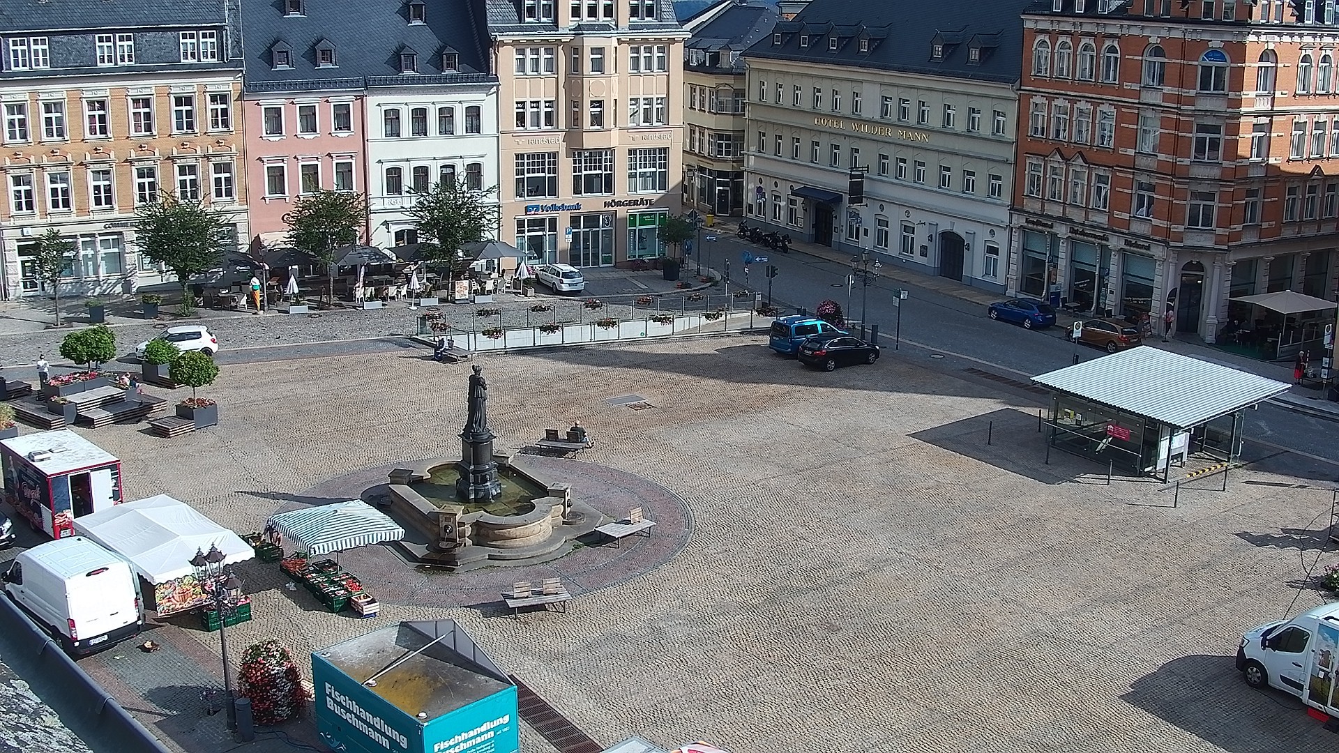 Archived image Webcam Market Square of Annaberg-Buchholz