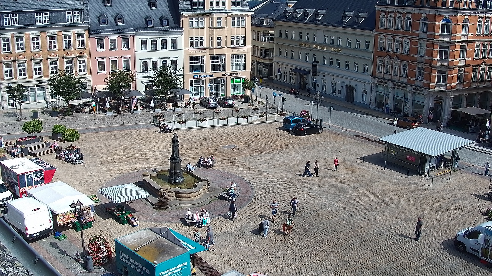Archived image Webcam Market Square of Annaberg-Buchholz