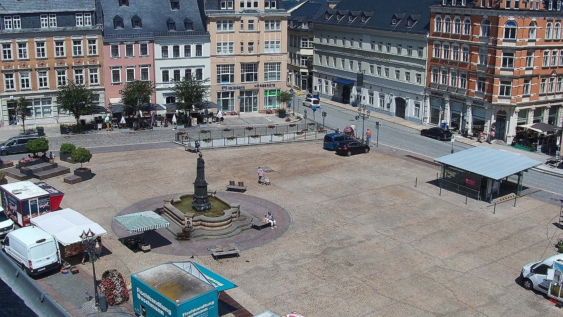 Archived image Webcam Market Square of Annaberg-Buchholz