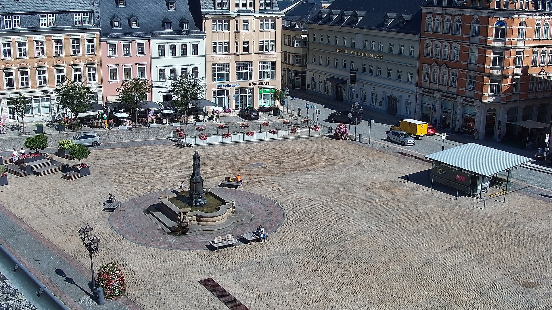 Archiv Foto Webcam Blick auf den Marktplatz Annaberg-Buchholz im Erzgebirge