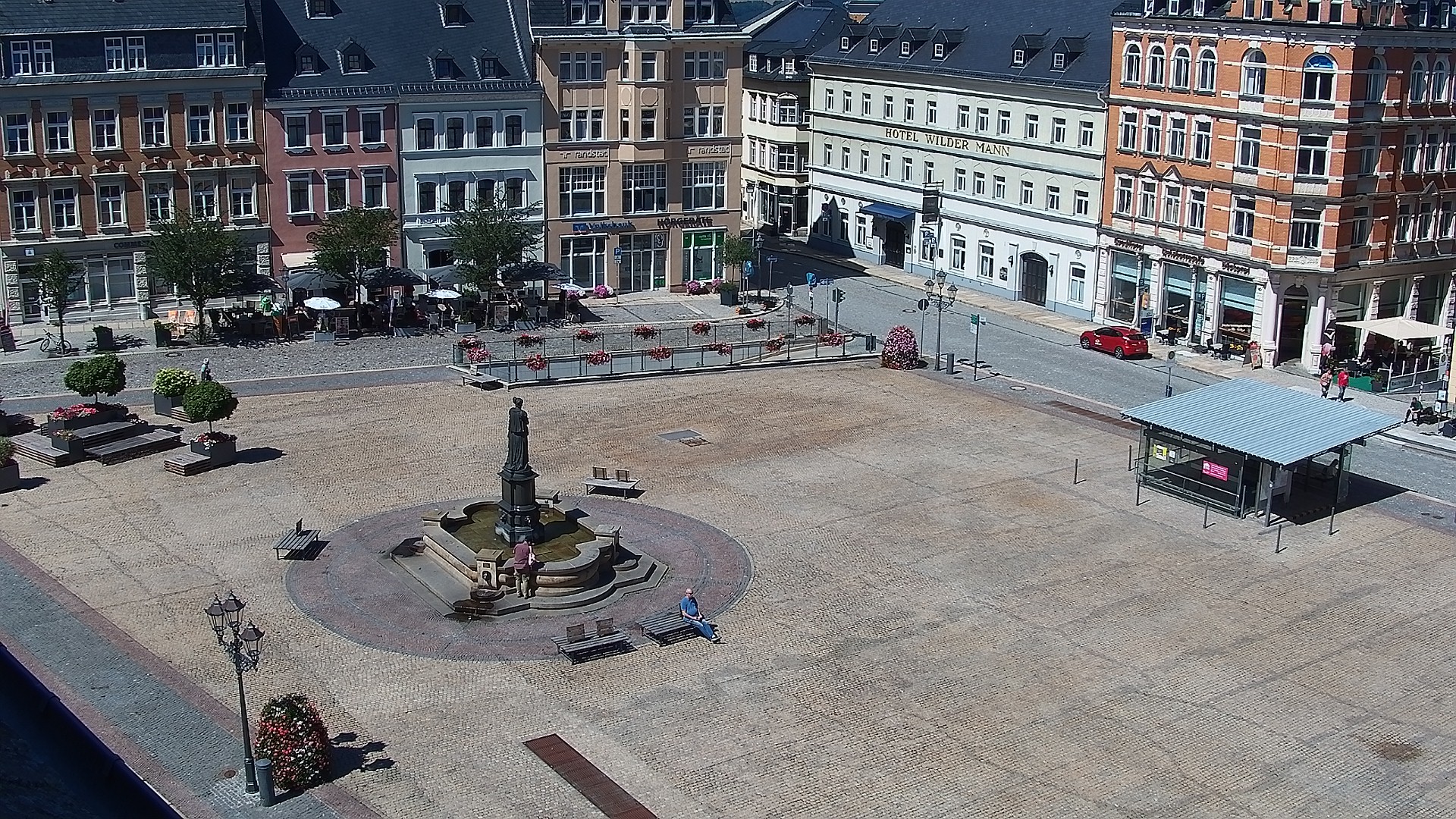 Archiv Foto Webcam Blick auf den Marktplatz Annaberg-Buchholz im Erzgebirge