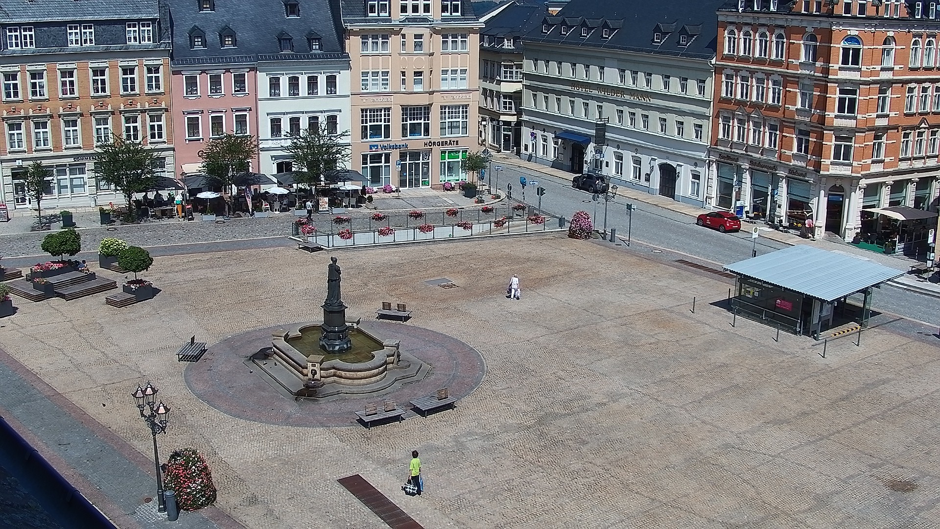 Archiv Foto Webcam Blick auf den Marktplatz Annaberg-Buchholz im Erzgebirge
