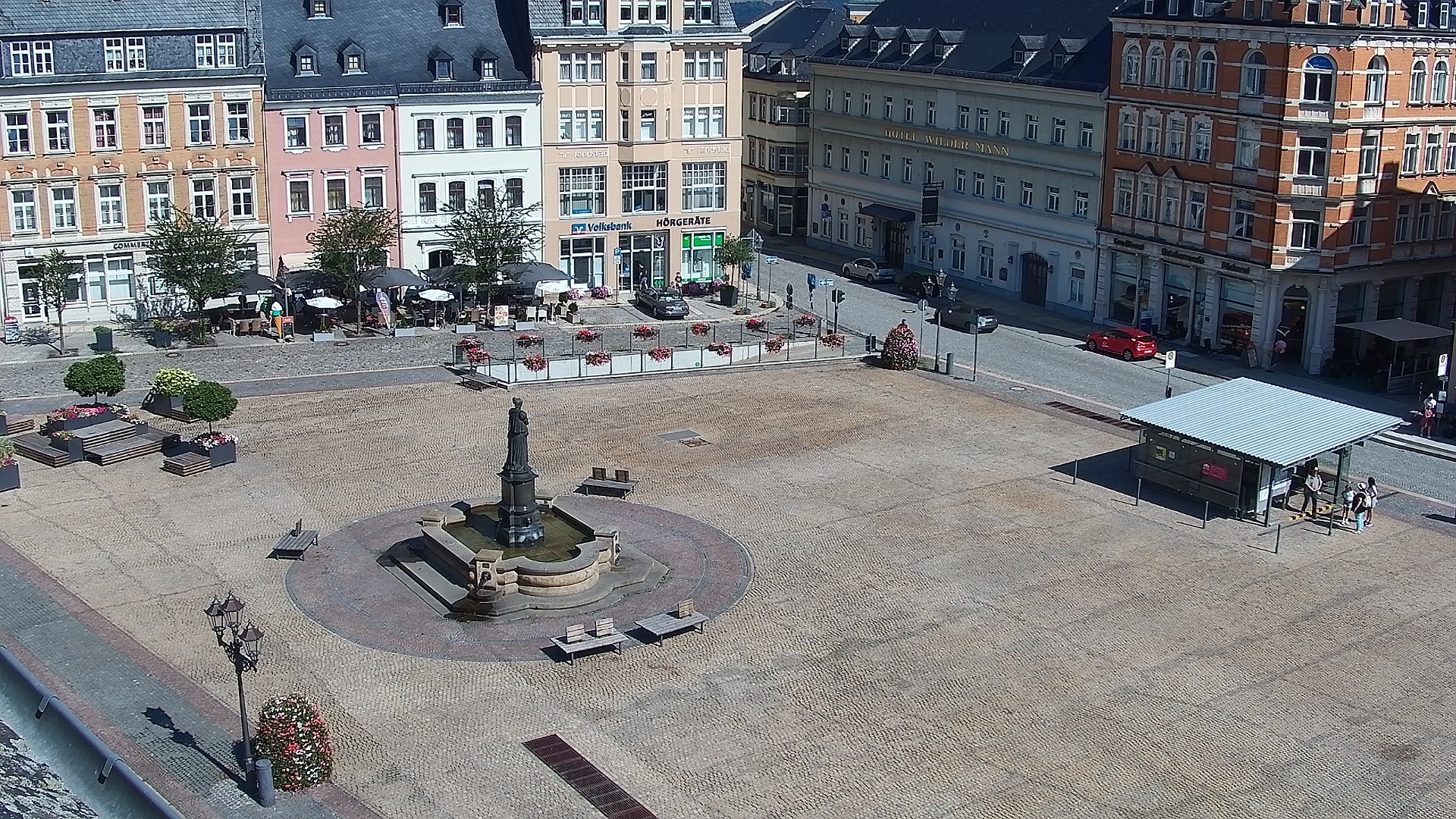 Archiv Foto Webcam Blick auf den Marktplatz Annaberg-Buchholz im Erzgebirge
