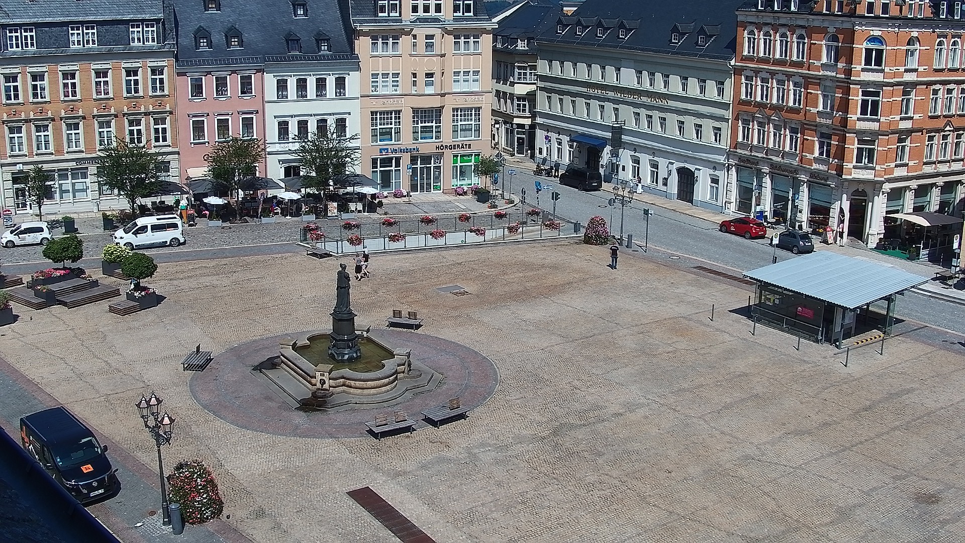 Archiv Foto Webcam Blick auf den Marktplatz Annaberg-Buchholz im Erzgebirge