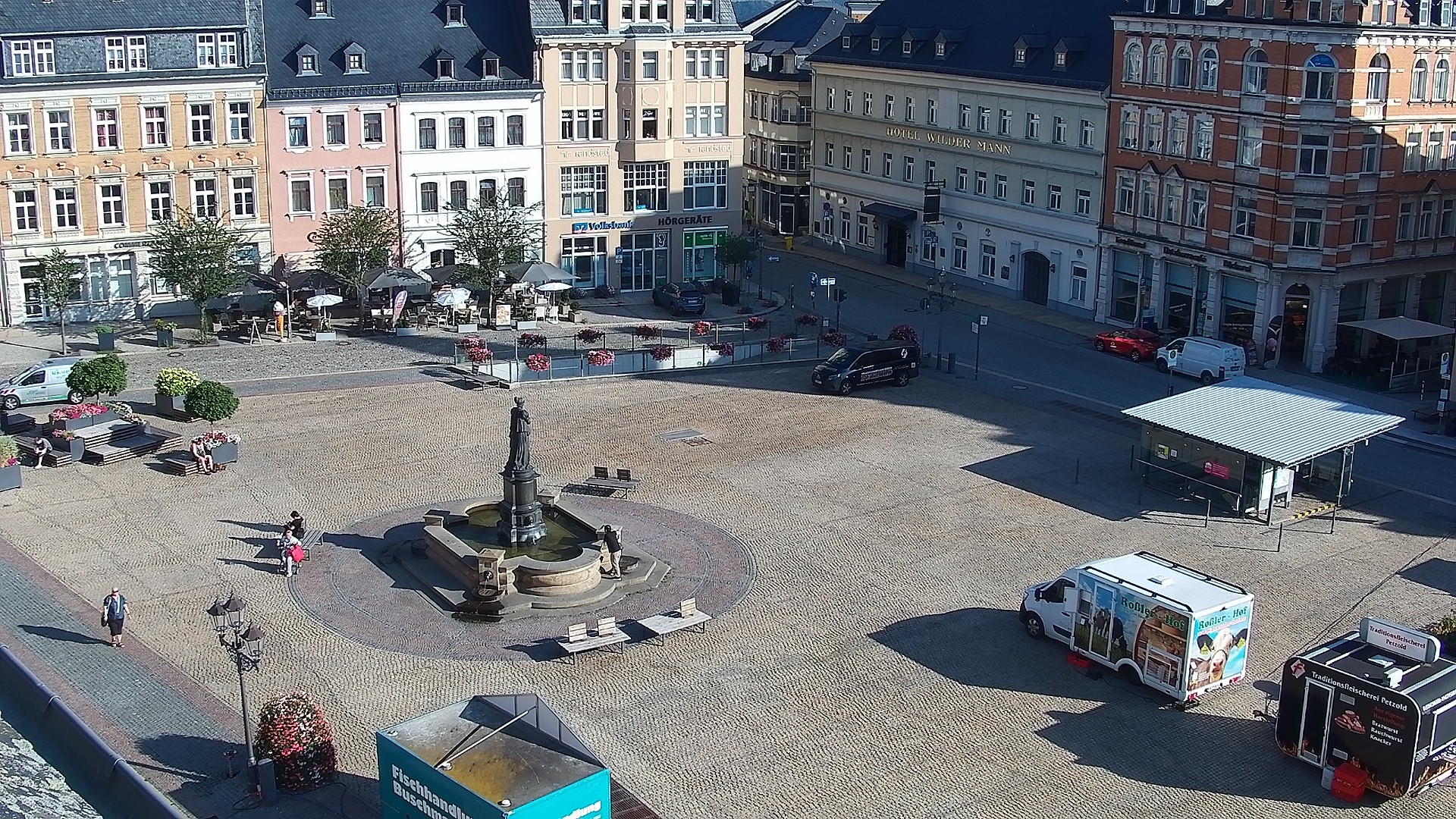 Archiv Foto Webcam Blick auf den Marktplatz Annaberg-Buchholz im Erzgebirge