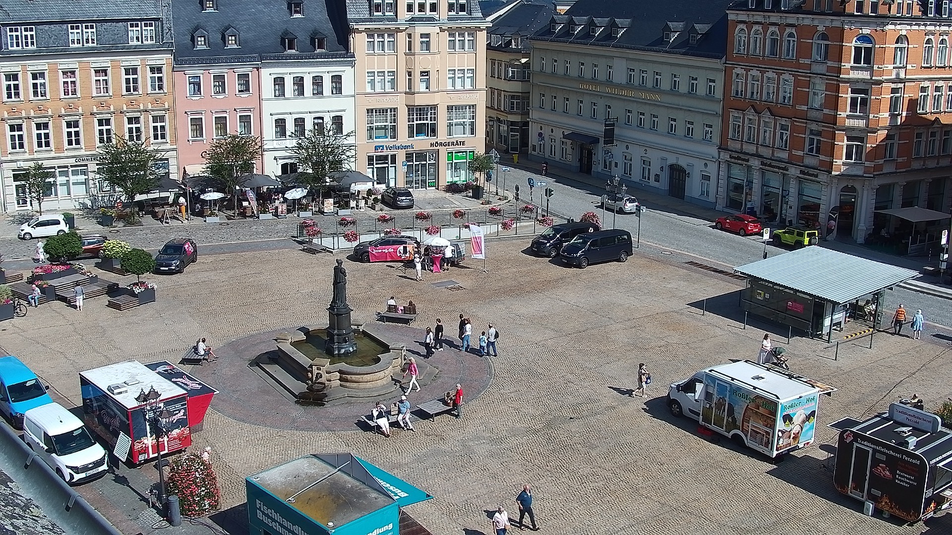 Archiv Foto Webcam Blick auf den Marktplatz Annaberg-Buchholz im Erzgebirge