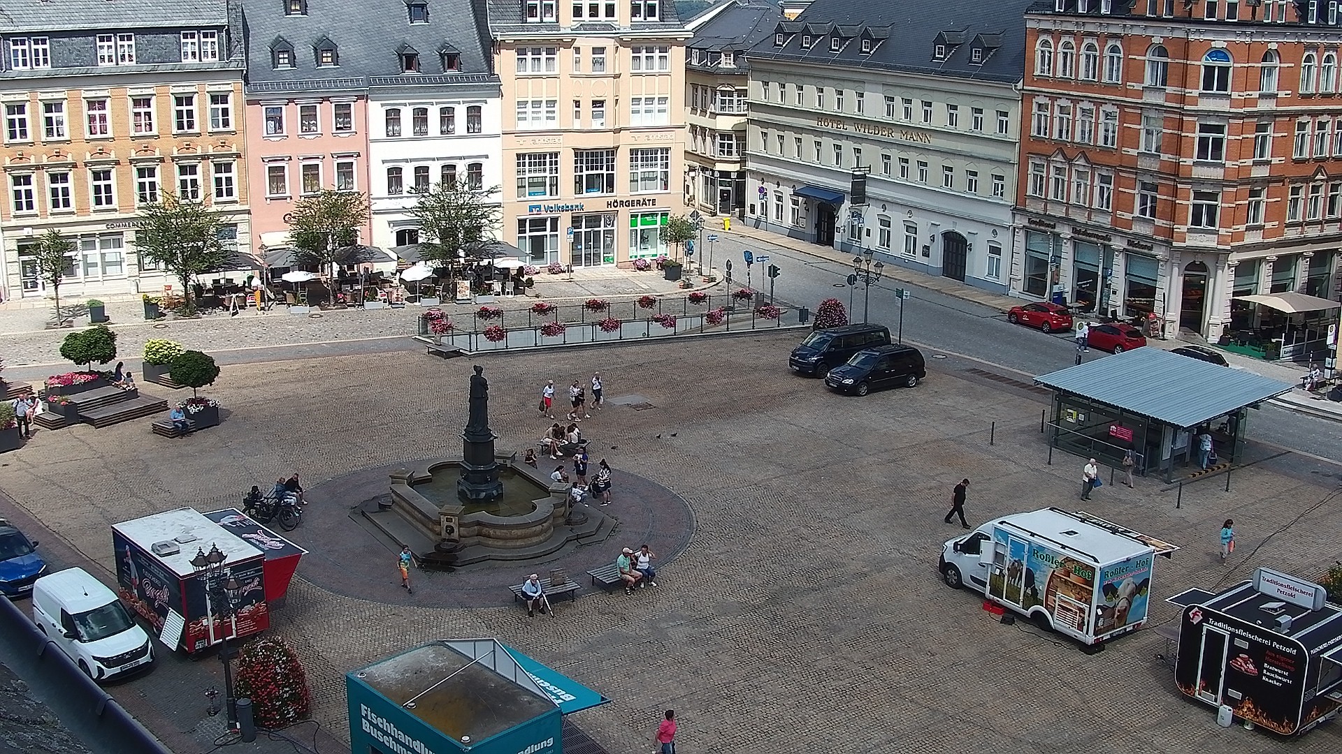 Archiv Foto Webcam Blick auf den Marktplatz Annaberg-Buchholz im Erzgebirge