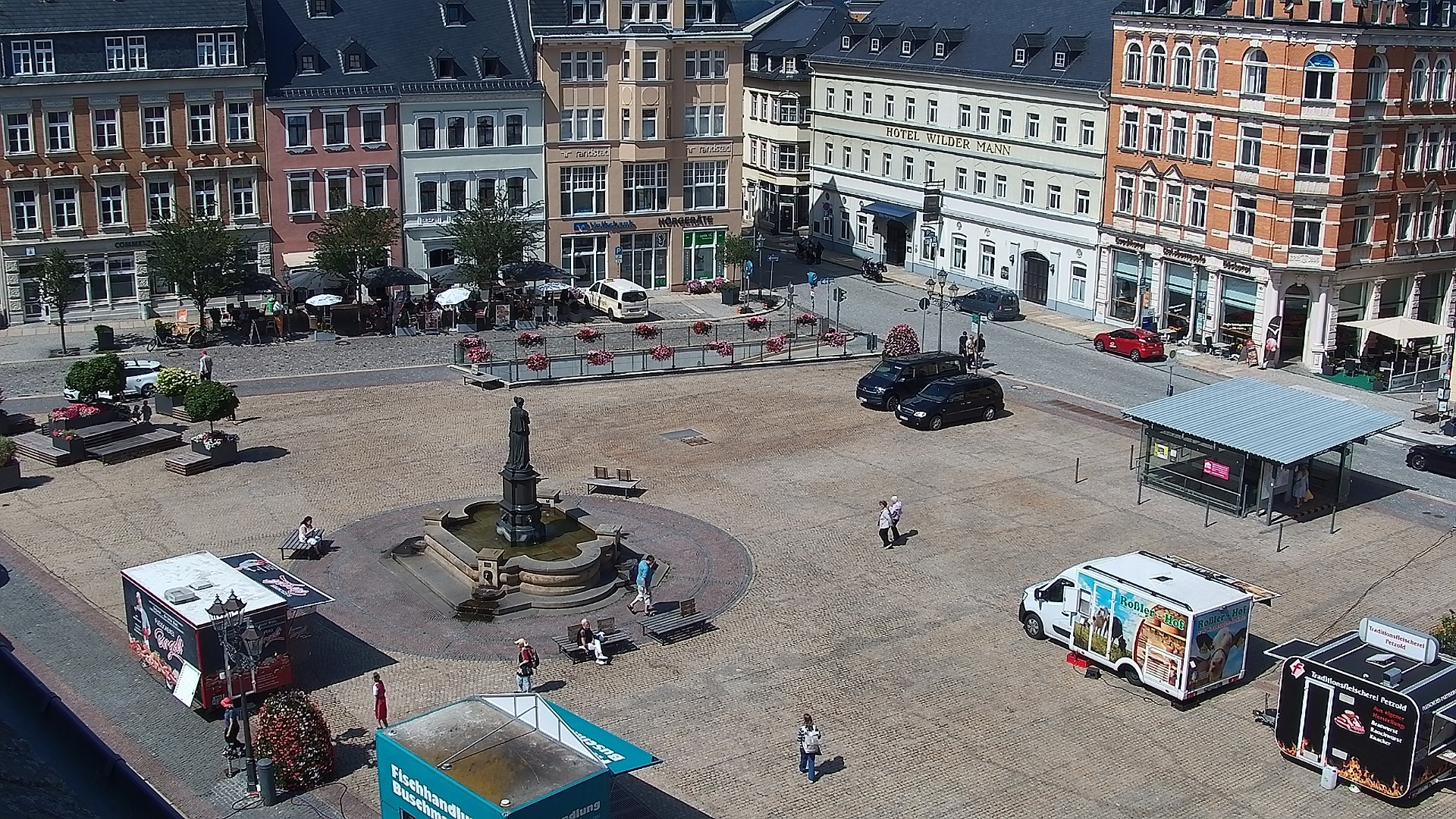Archiv Foto Webcam Blick auf den Marktplatz Annaberg-Buchholz im Erzgebirge