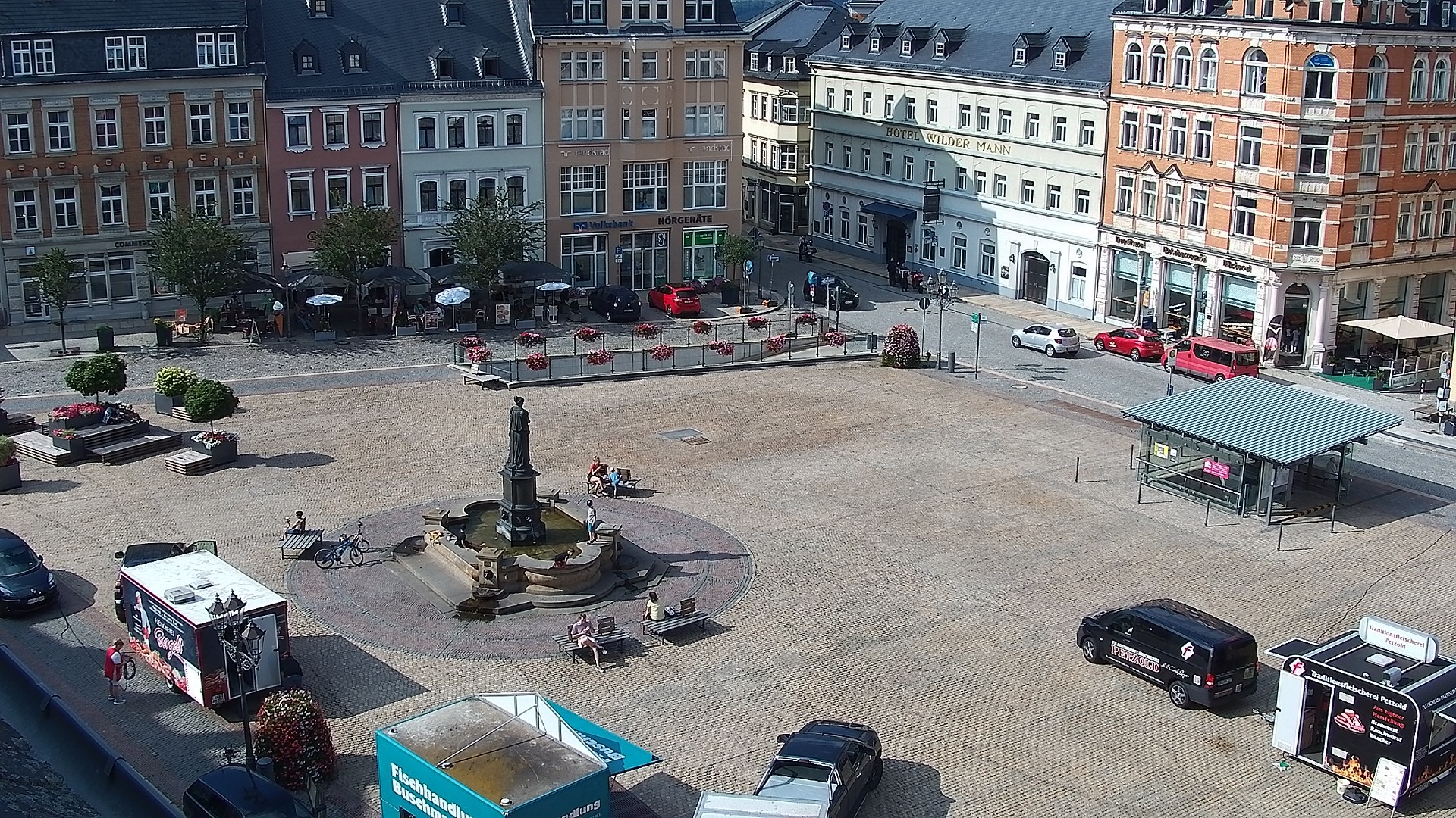 Archiv Foto Webcam Blick auf den Marktplatz Annaberg-Buchholz im Erzgebirge