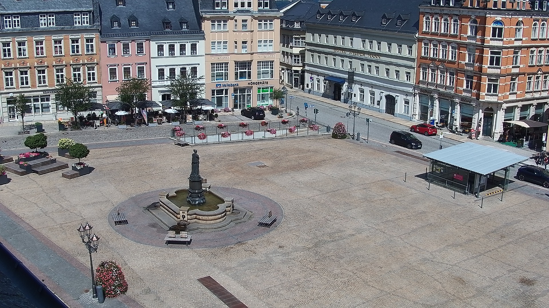 Archiv Foto Webcam Blick auf den Marktplatz Annaberg-Buchholz im Erzgebirge