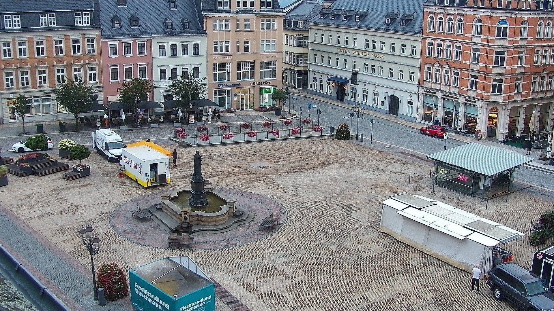 Archiv Foto Webcam Blick auf den Marktplatz Annaberg-Buchholz im Erzgebirge