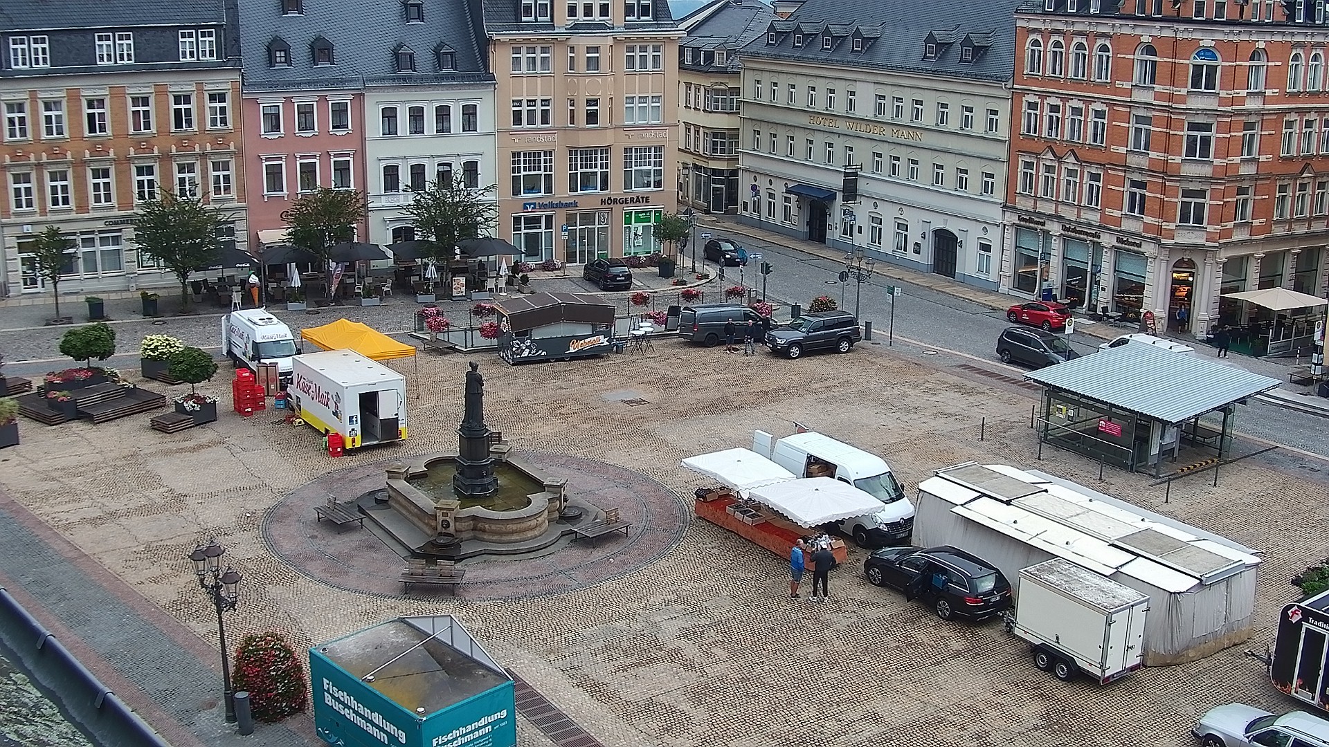 Archiv Foto Webcam Blick auf den Marktplatz Annaberg-Buchholz im Erzgebirge