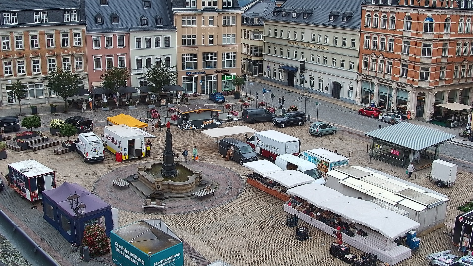 Archiv Foto Webcam Blick auf den Marktplatz Annaberg-Buchholz im Erzgebirge