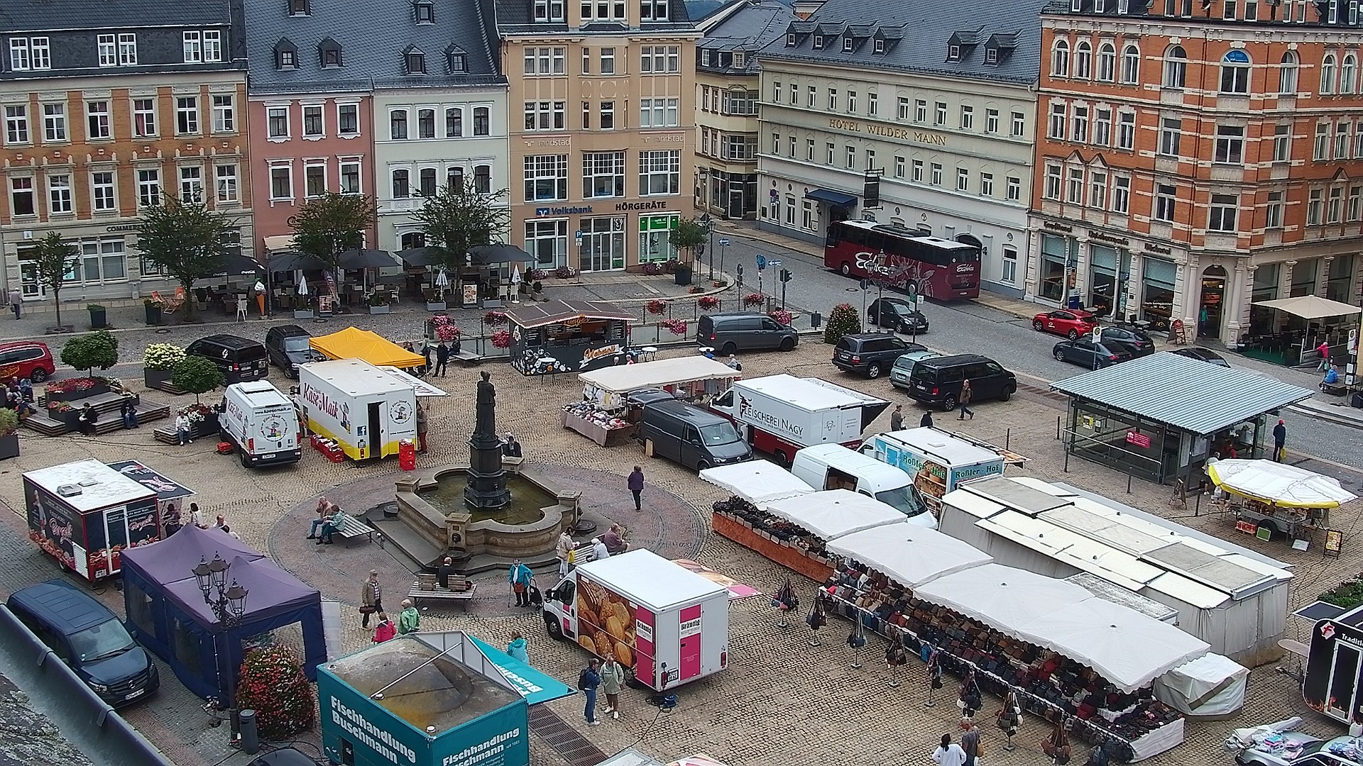 Archiv Foto Webcam Blick auf den Marktplatz Annaberg-Buchholz im Erzgebirge
