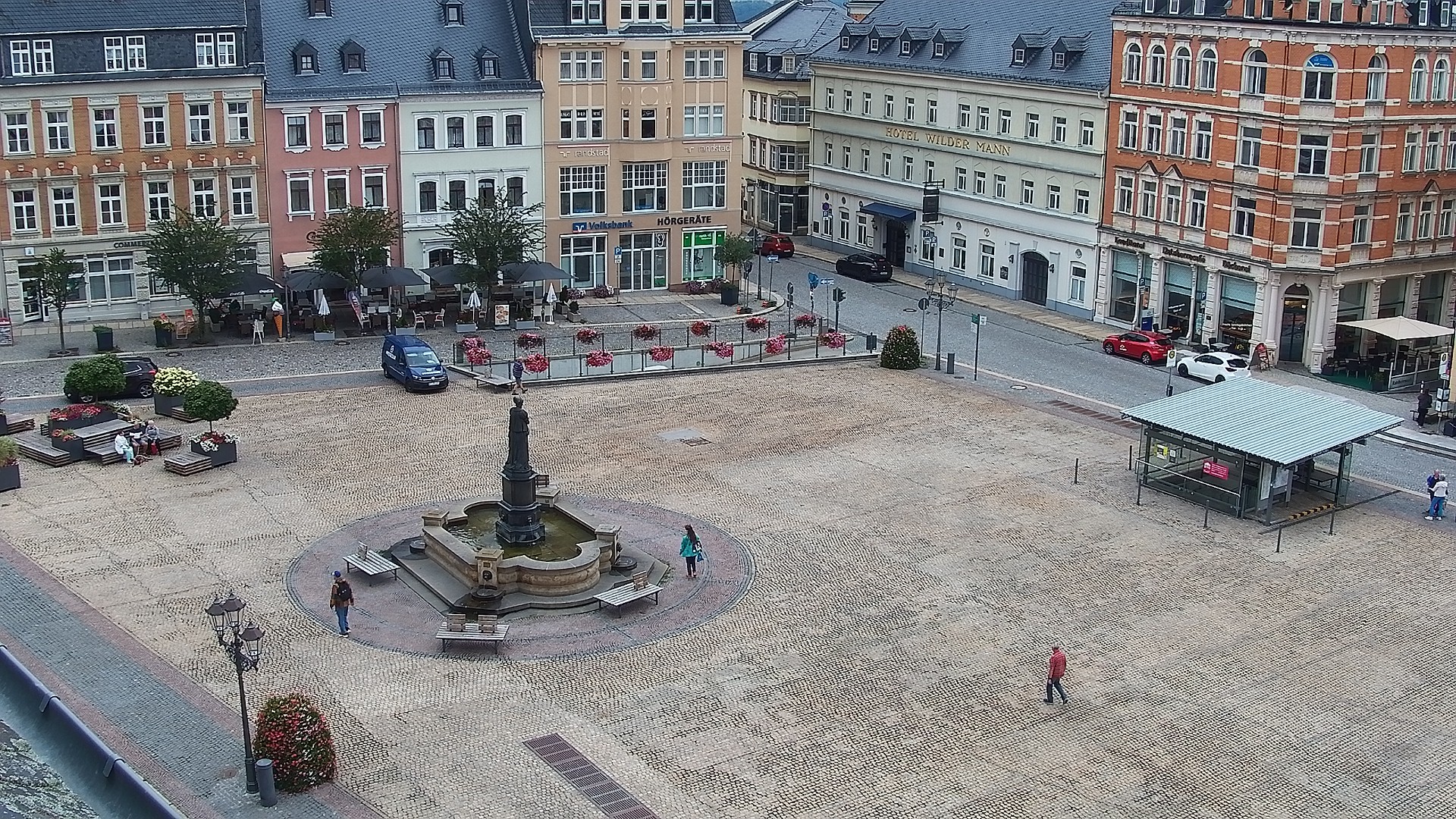 Archiv Foto Webcam Blick auf den Marktplatz Annaberg-Buchholz im Erzgebirge
