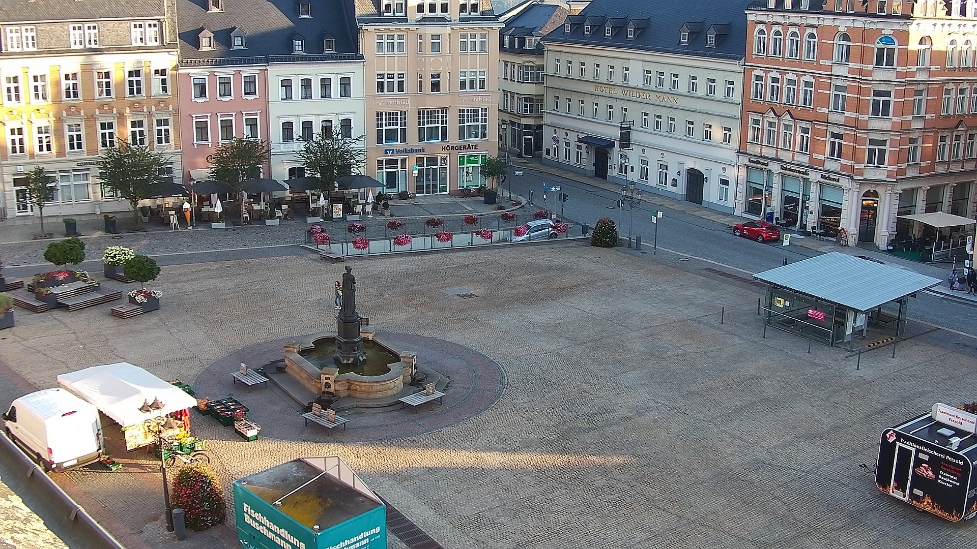 Archived image Webcam Market Square of Annaberg-Buchholz