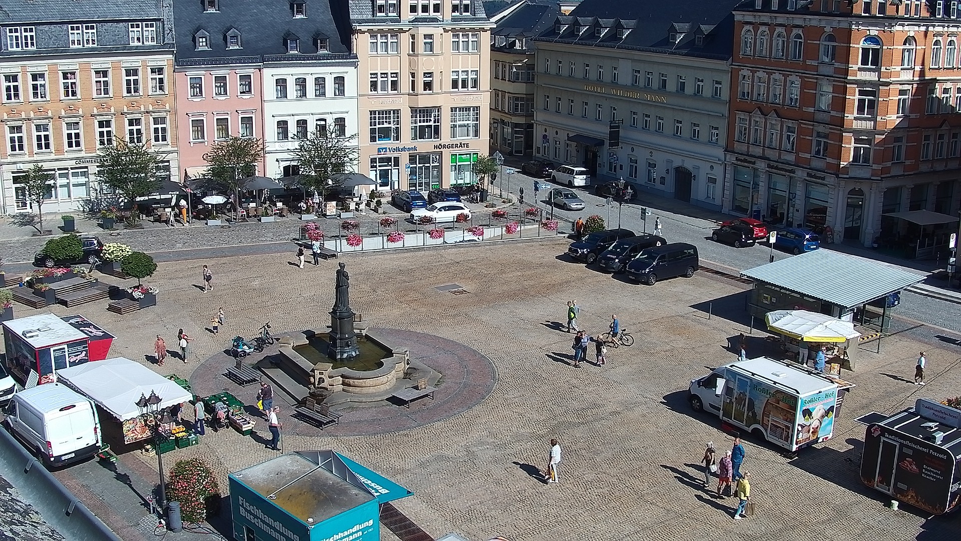 Archived image Webcam Market Square of Annaberg-Buchholz