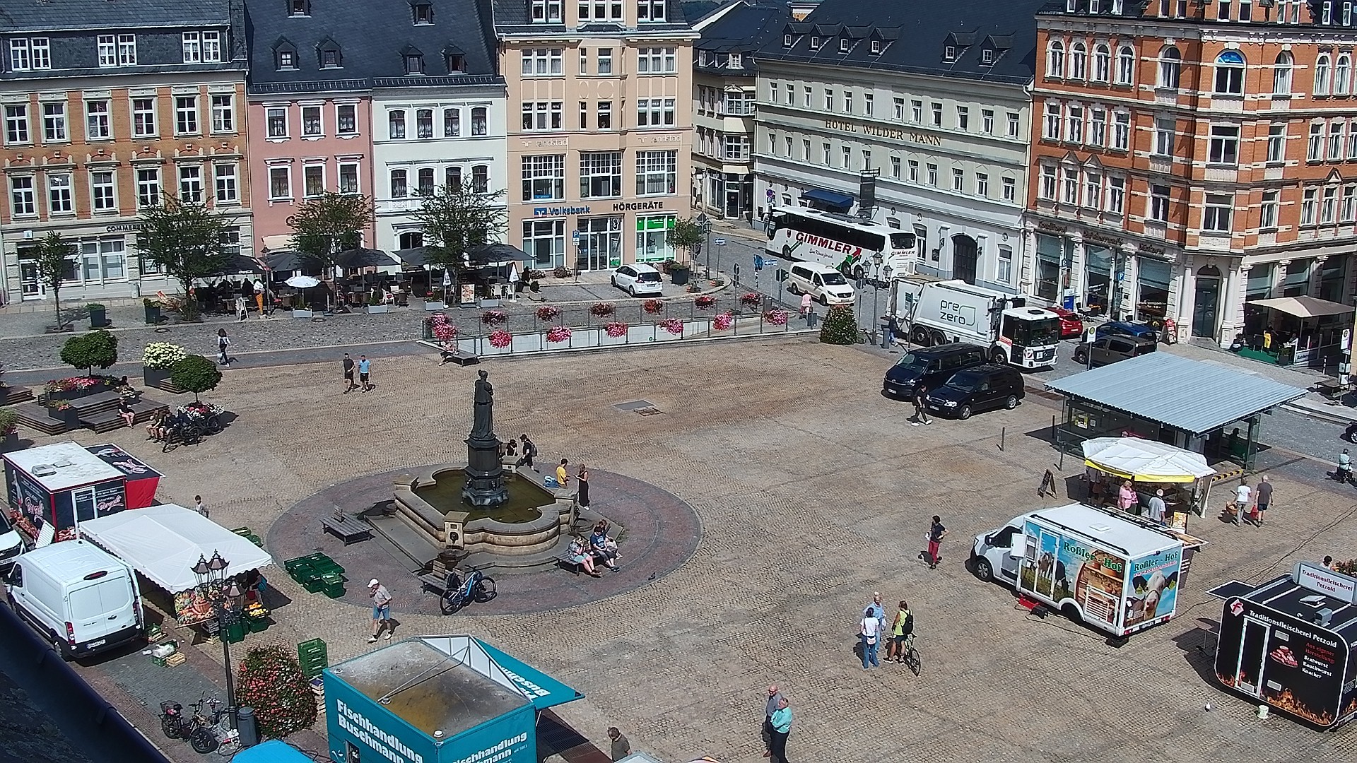 Archived image Webcam Market Square of Annaberg-Buchholz