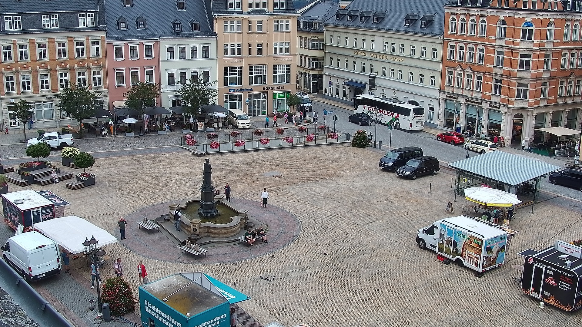 Archived image Webcam Market Square of Annaberg-Buchholz