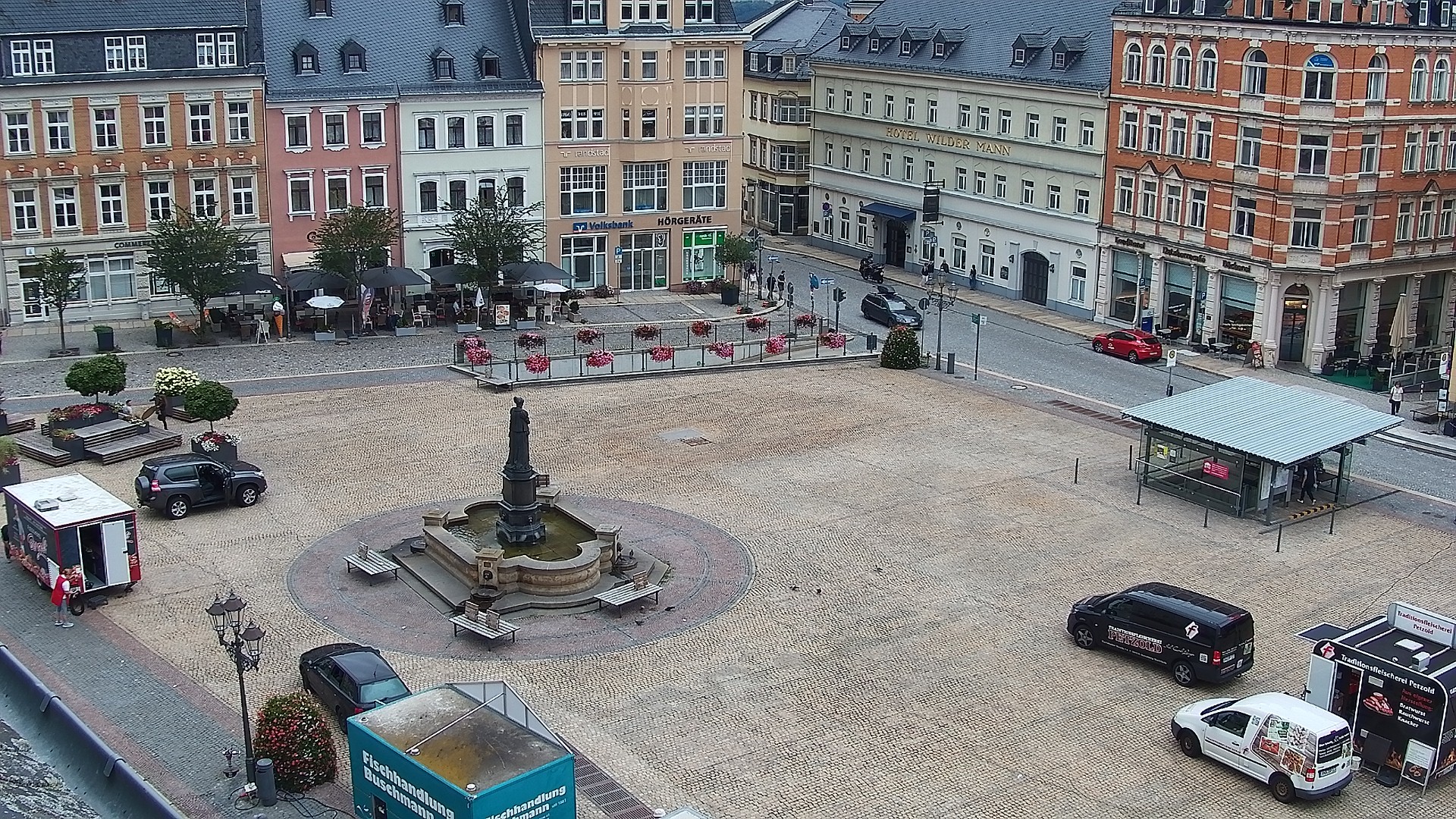 Archived image Webcam Market Square of Annaberg-Buchholz