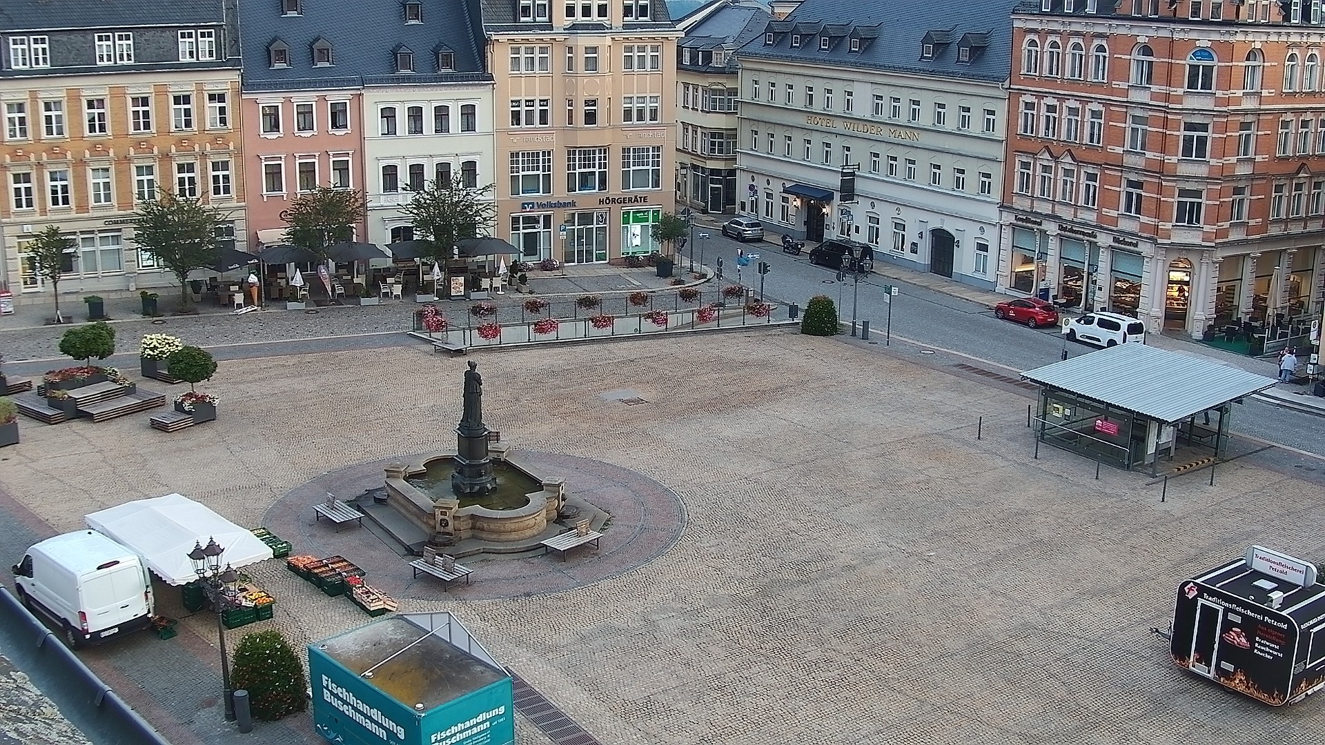 Archived image Webcam Market Square of Annaberg-Buchholz