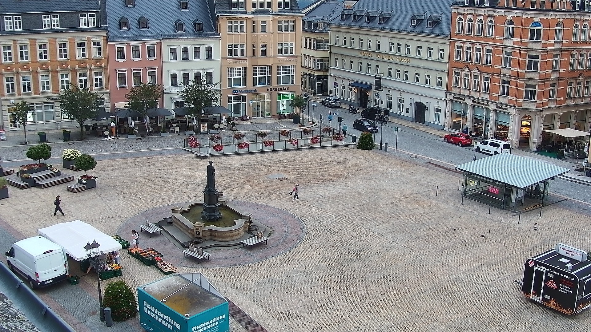 Archived image Webcam Market Square of Annaberg-Buchholz