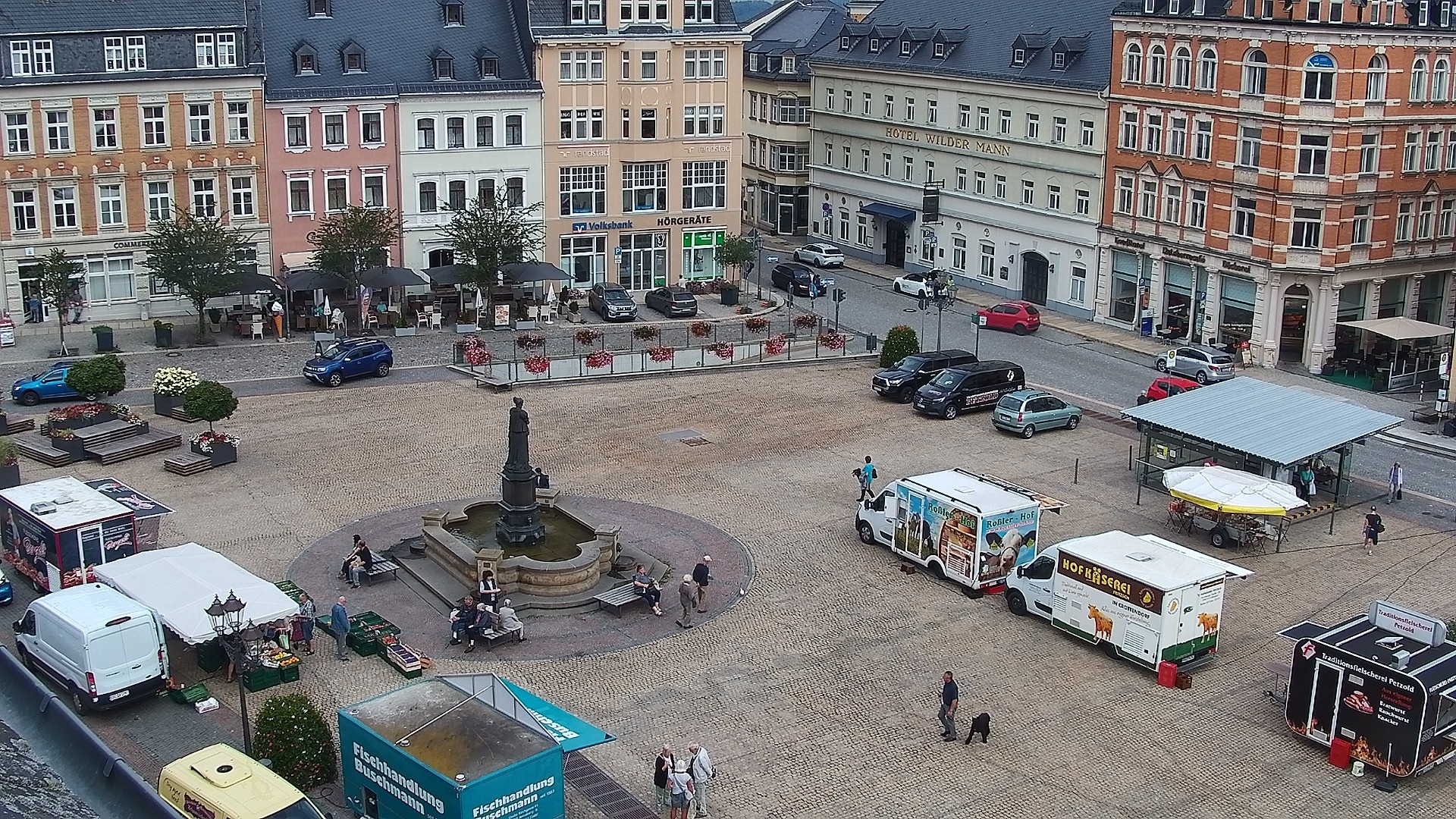 Archived image Webcam Market Square of Annaberg-Buchholz