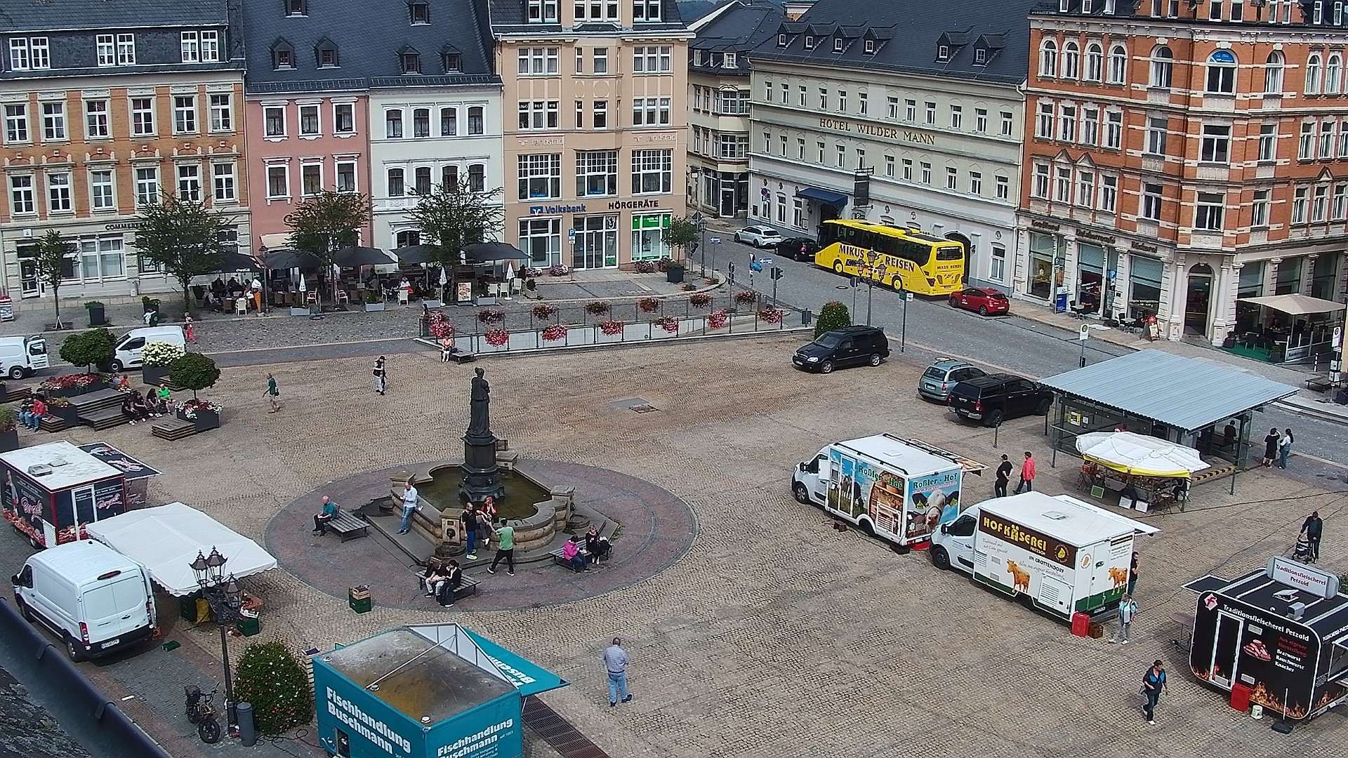 Archived image Webcam Market Square of Annaberg-Buchholz