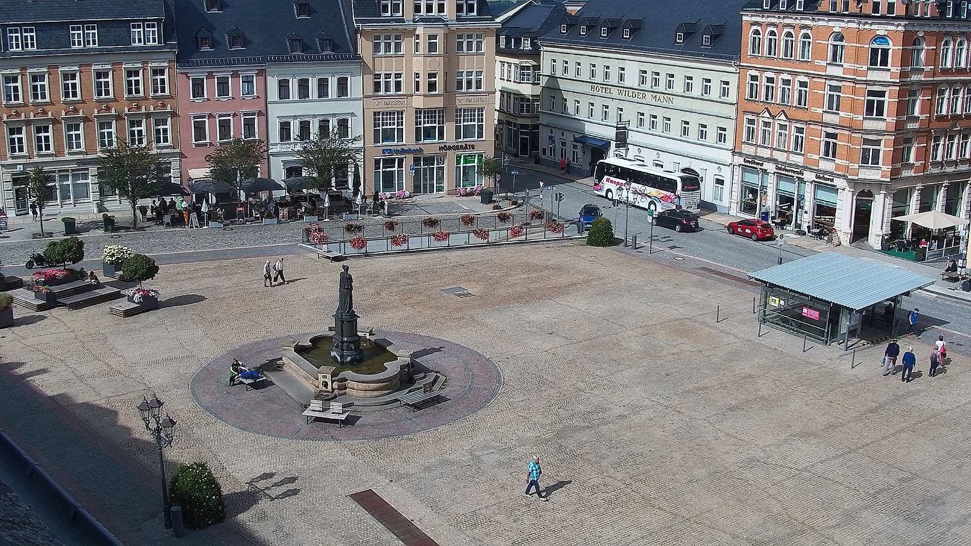 Archiv Foto Webcam Blick auf den Marktplatz Annaberg-Buchholz im Erzgebirge