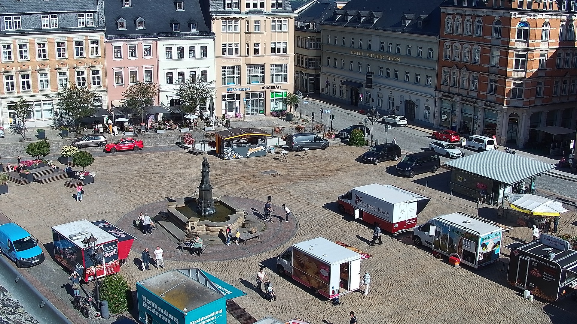 Archiv Foto Webcam Blick auf den Marktplatz Annaberg-Buchholz im Erzgebirge