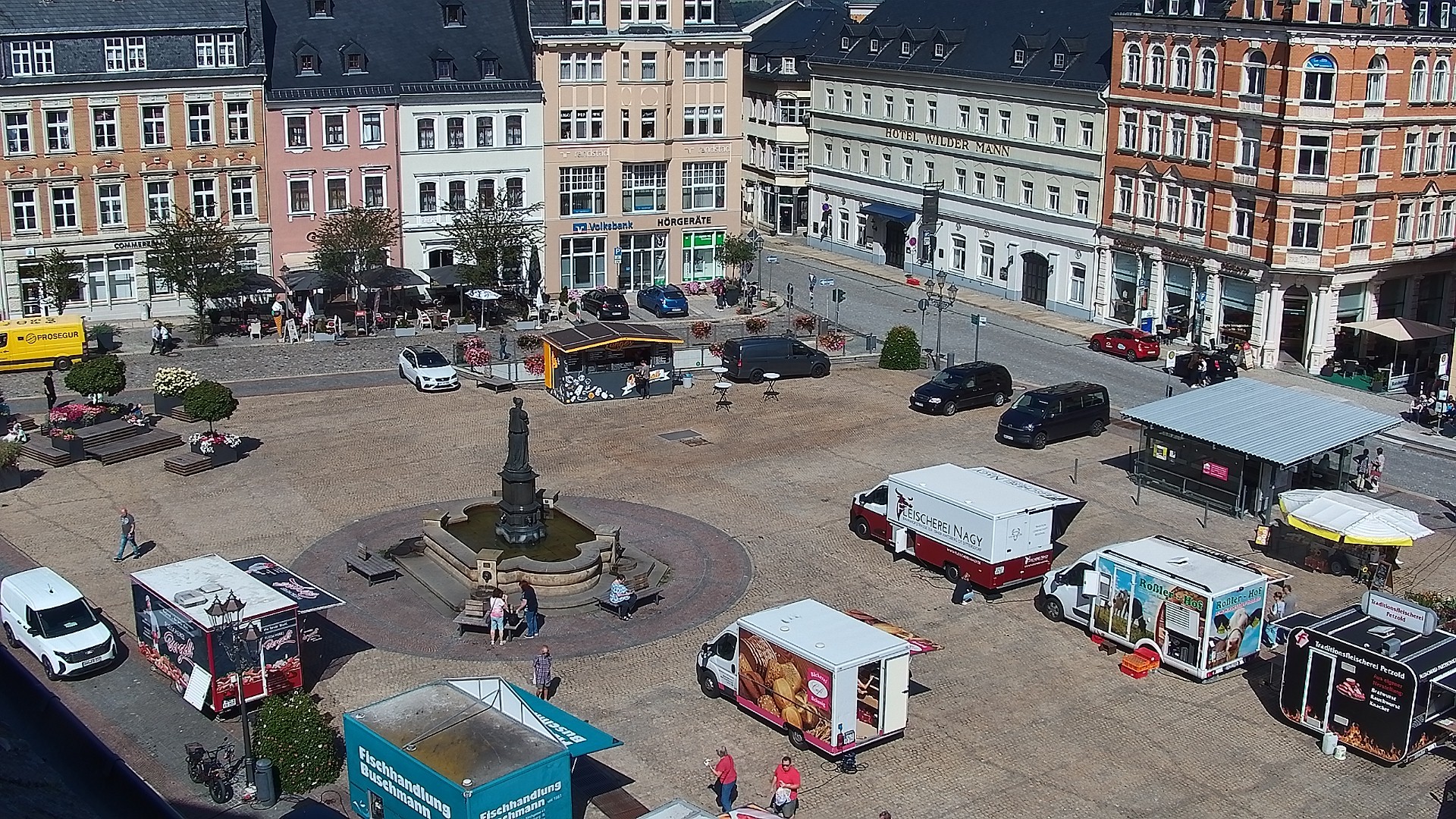 Archiv Foto Webcam Blick auf den Marktplatz Annaberg-Buchholz im Erzgebirge