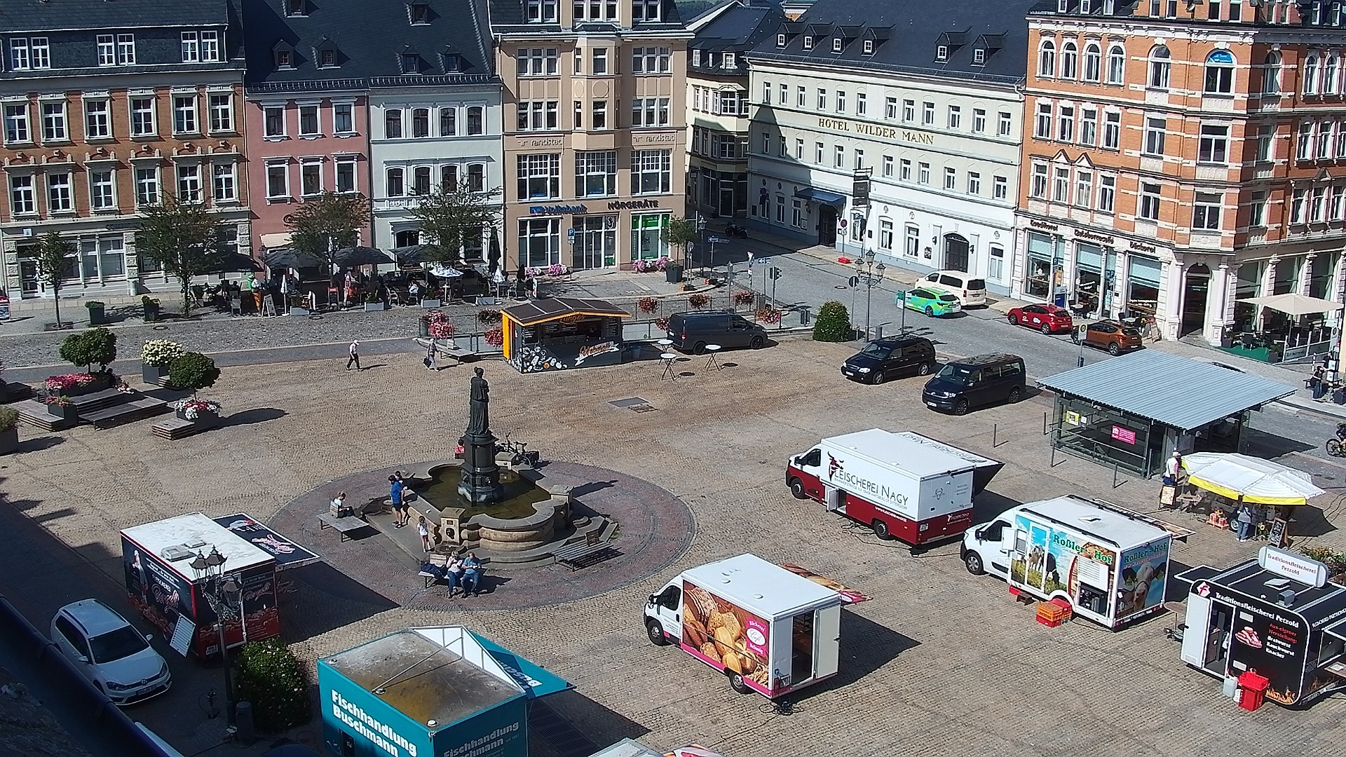 Archiv Foto Webcam Blick auf den Marktplatz Annaberg-Buchholz im Erzgebirge