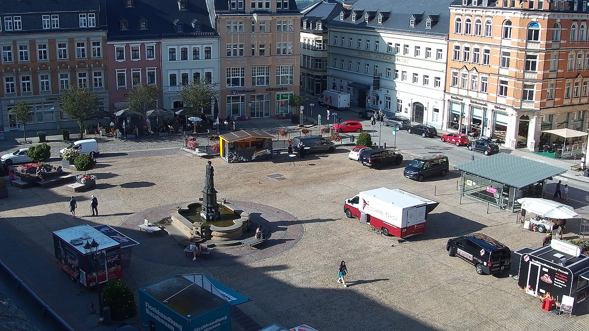 Archiv Foto Webcam Blick auf den Marktplatz Annaberg-Buchholz im Erzgebirge