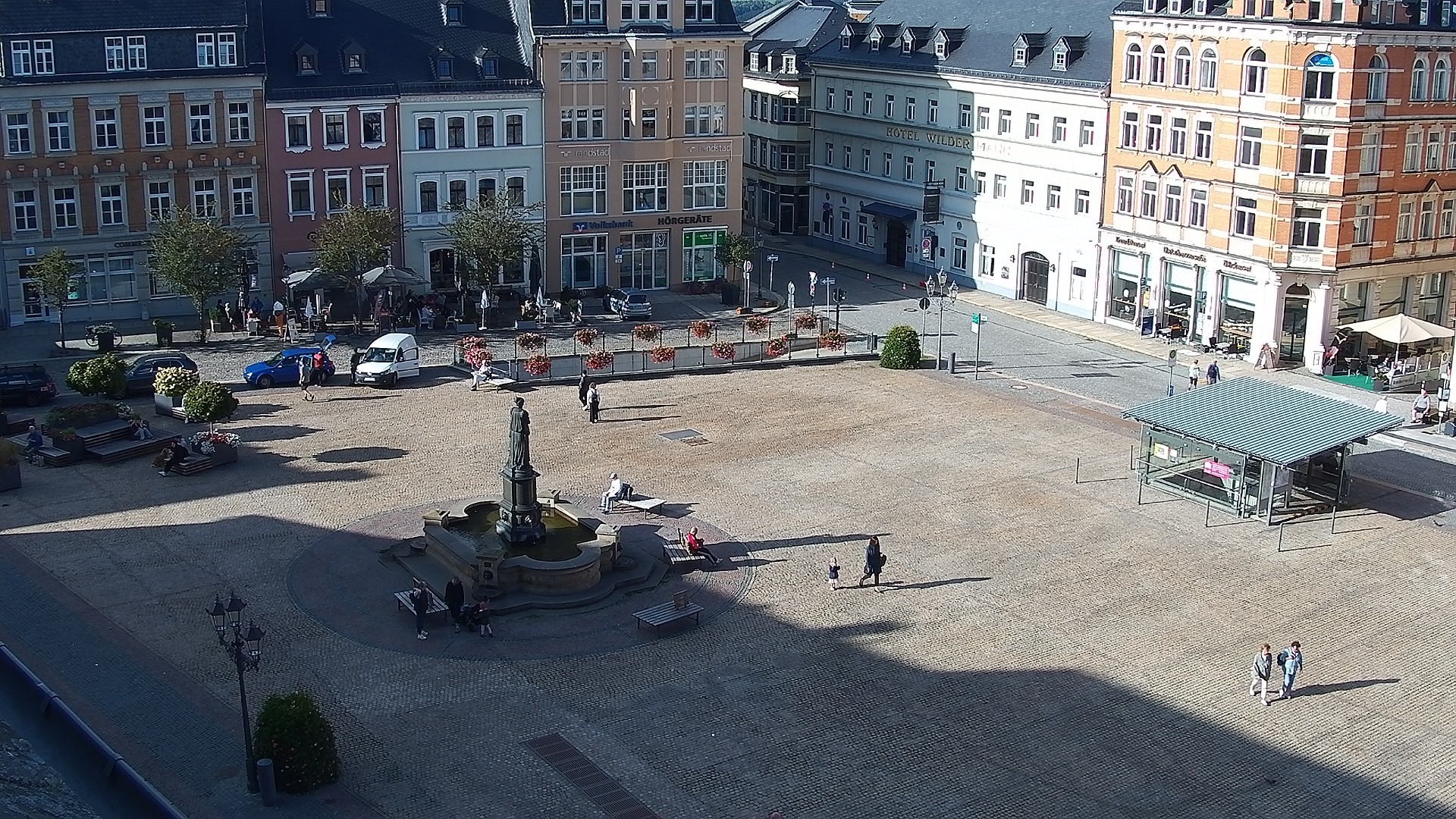 Archiv Foto Webcam Blick auf den Marktplatz Annaberg-Buchholz im Erzgebirge