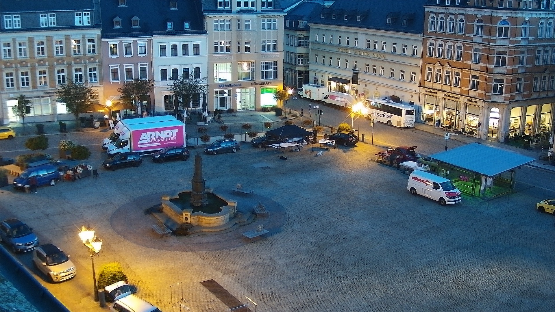 Archiv Foto Webcam Blick auf den Marktplatz Annaberg-Buchholz im Erzgebirge