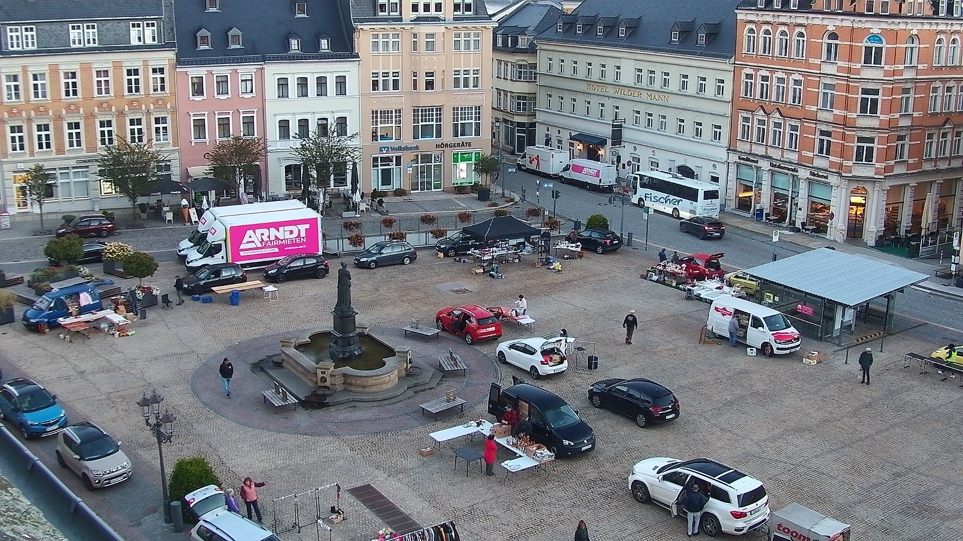 Archiv Foto Webcam Blick auf den Marktplatz Annaberg-Buchholz im Erzgebirge