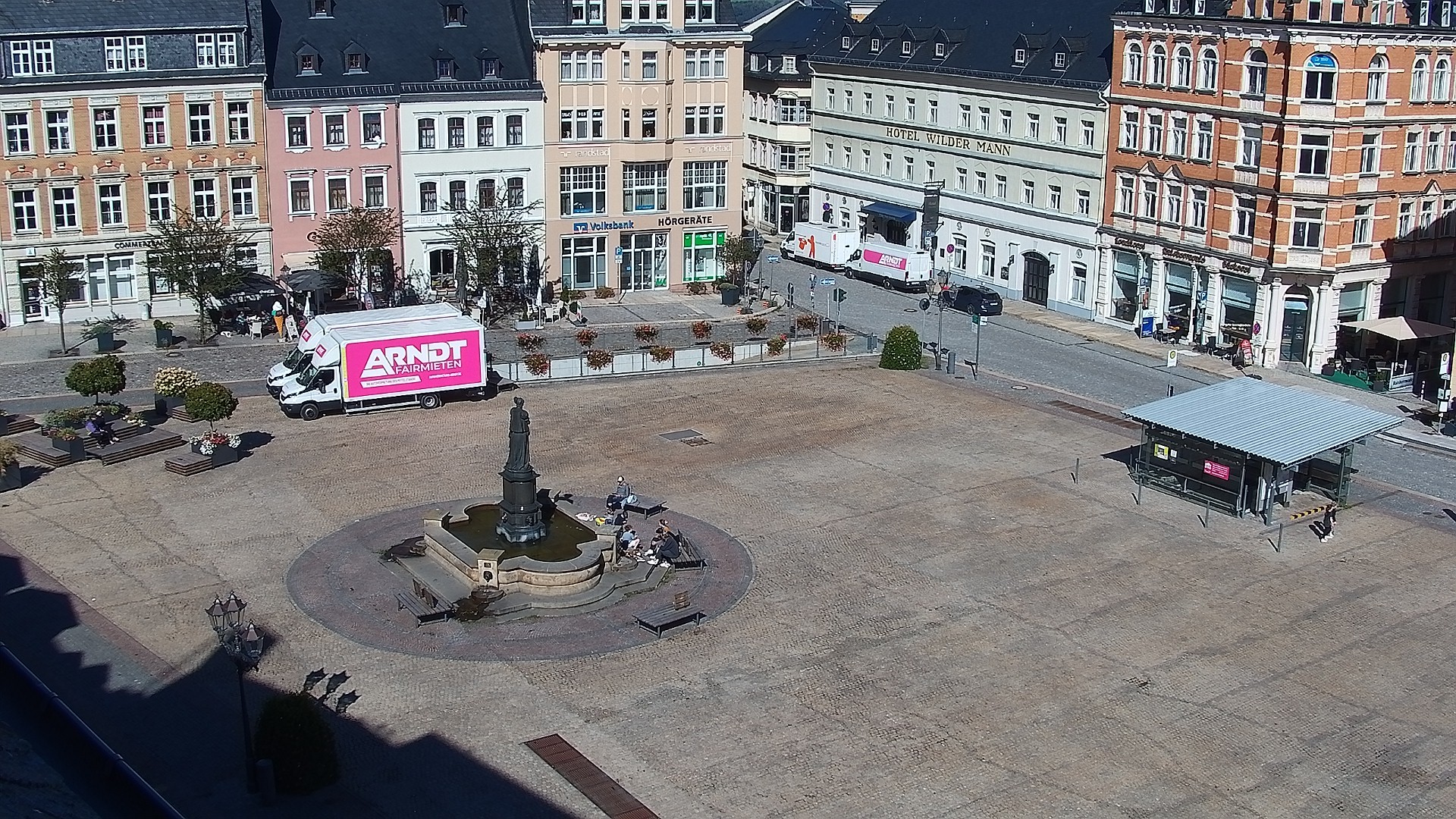 Archiv Foto Webcam Blick auf den Marktplatz Annaberg-Buchholz im Erzgebirge