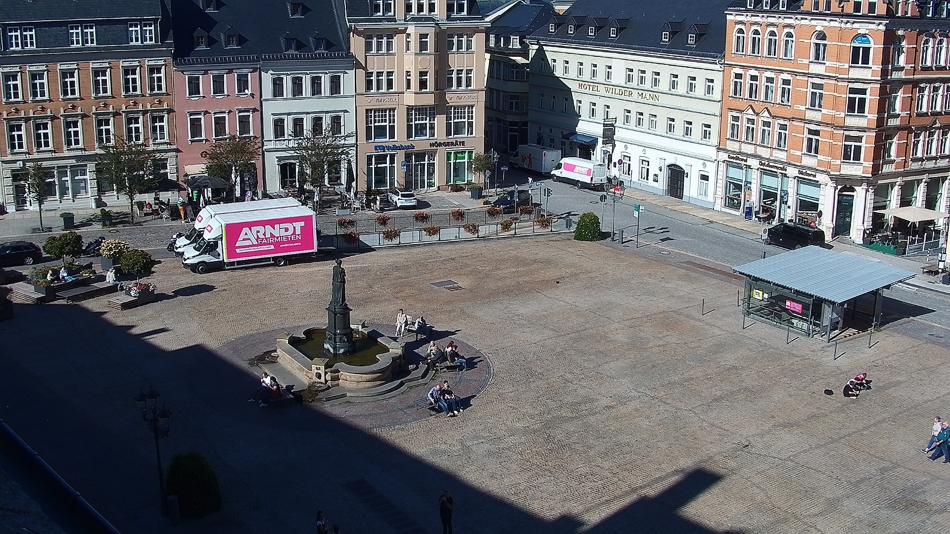 Archiv Foto Webcam Blick auf den Marktplatz Annaberg-Buchholz im Erzgebirge
